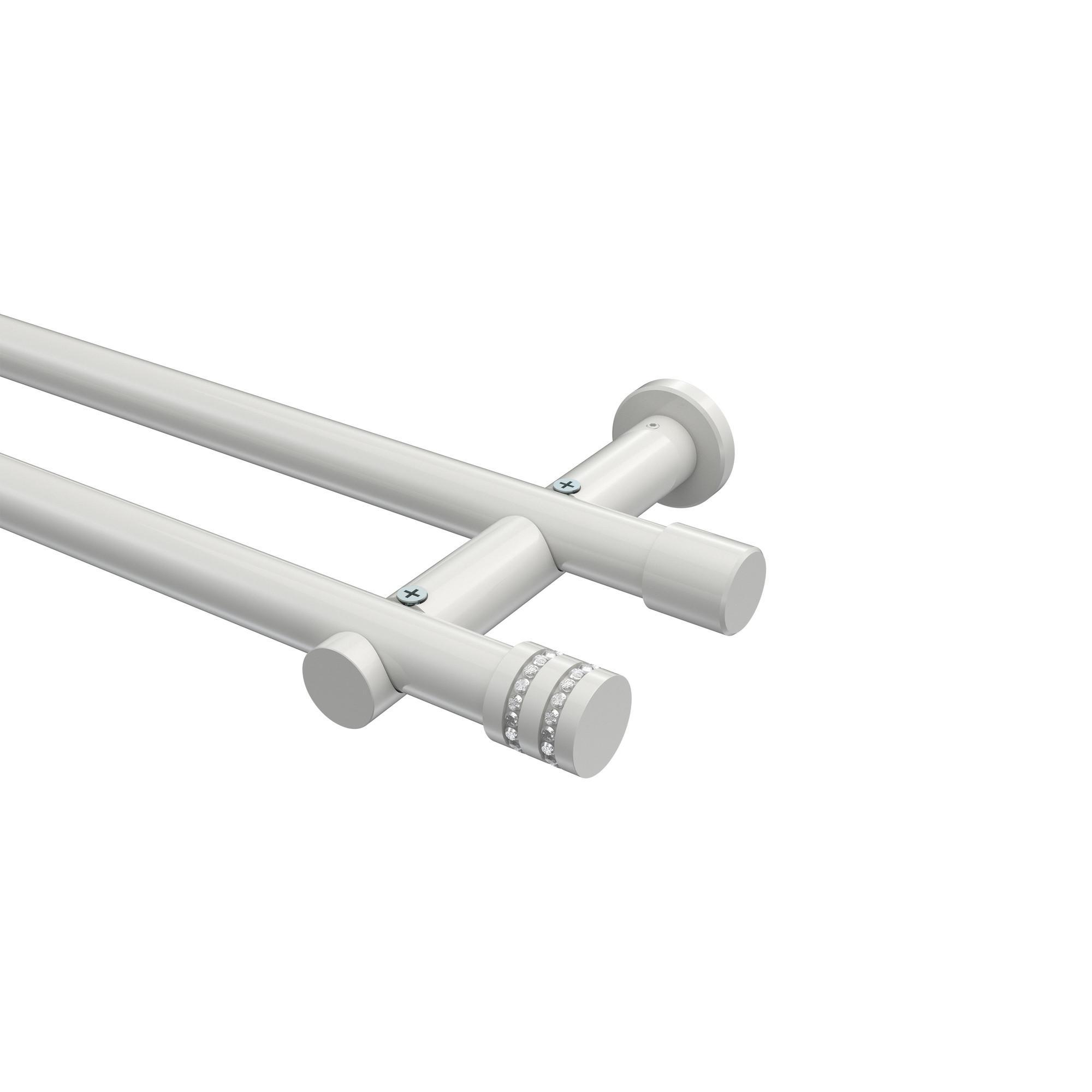 Gardinenstange Platon Estana 200 Cm, 2-LäUfig (Ohne Ringe), 20 Mm Ø Weiß