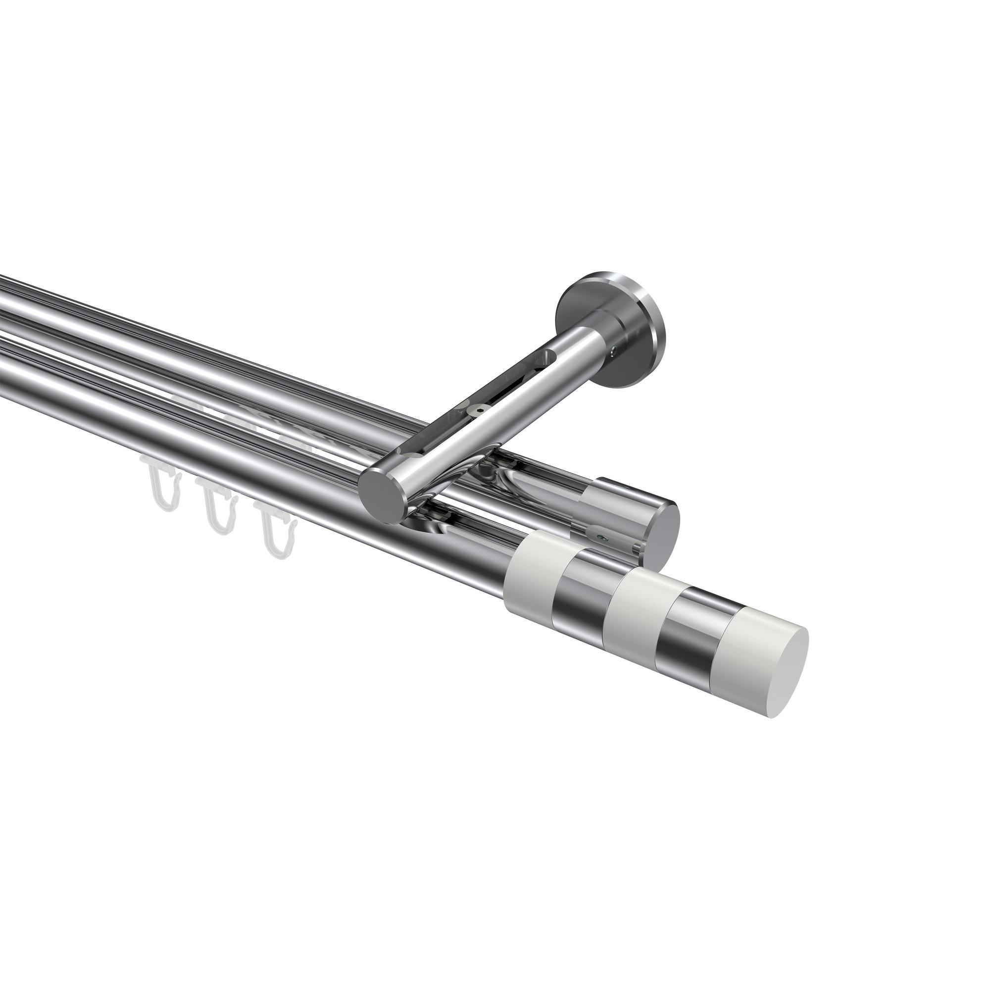 Gardinenstange Innenlauf Siteno Mavell 160 Cm, 2-LäUfig, 20 Mm Ø Chrom