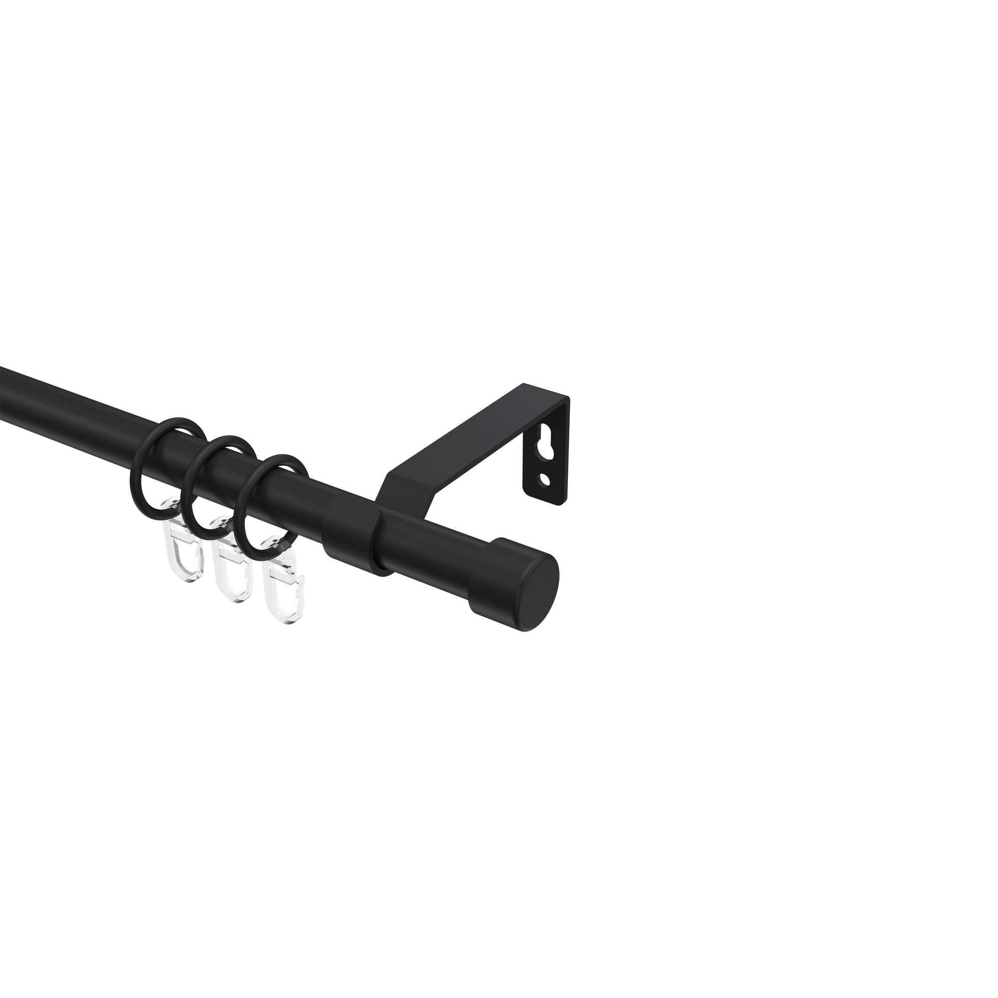 Gardinenstange Olymp Lucan 360 Cm (Geteilt In 2 X 180 Cm), 1-LäUfig, 16 Mm Ø Schwarz