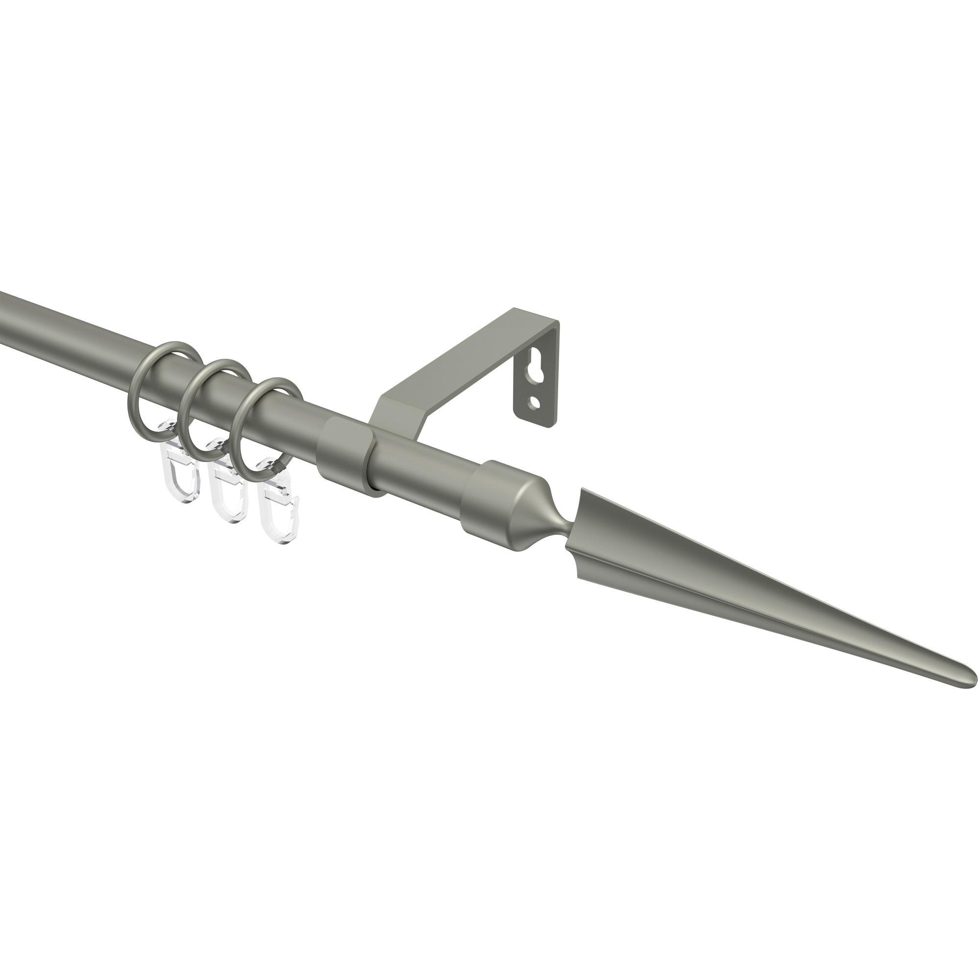 Gardinenstange Olymp Lorenzo 360 Cm (Geteilt In 2 X 180 Cm), 1-LäUfig, 16 Mm Ø Chrom Matt
