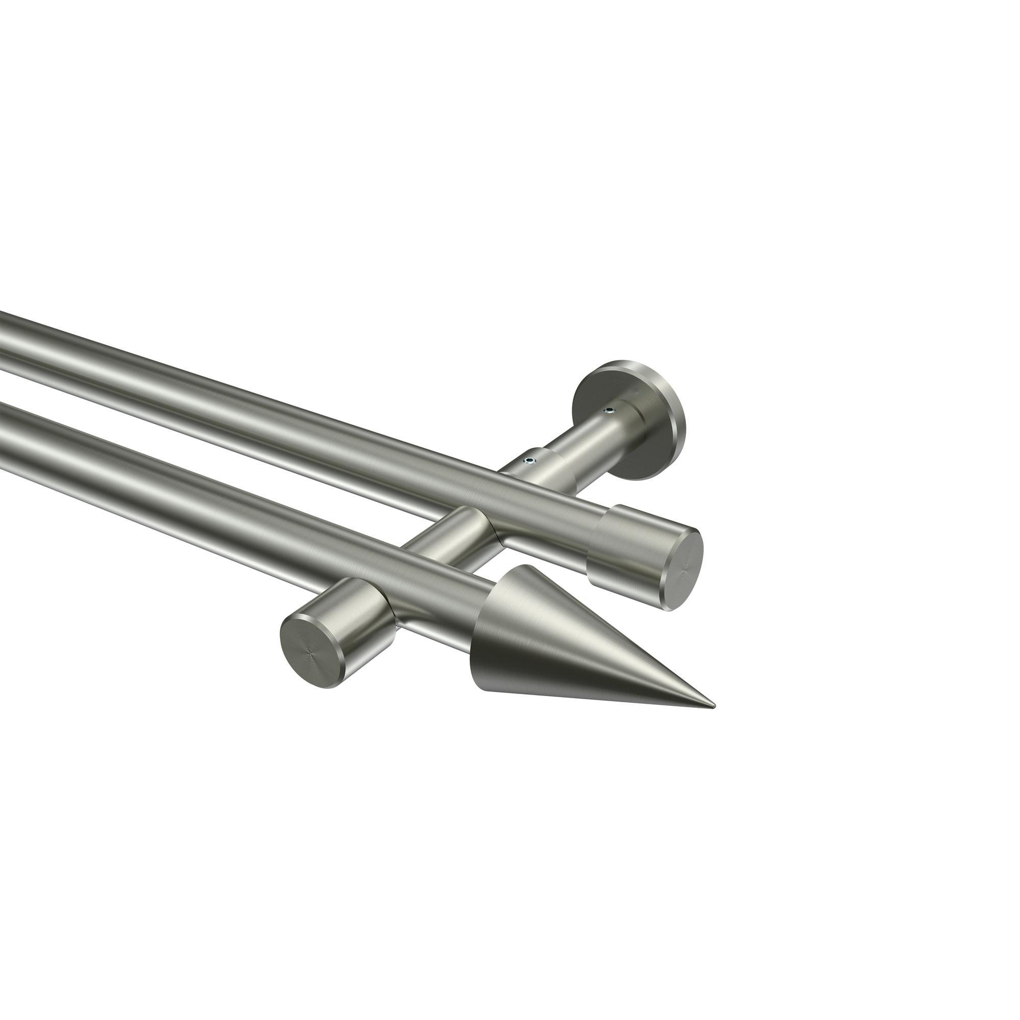 Gardinenstange Prestige Savio 100 Cm, 2-LäUfig (Ohne Ringe), 20 Mm Ø Edelstahl-Optik