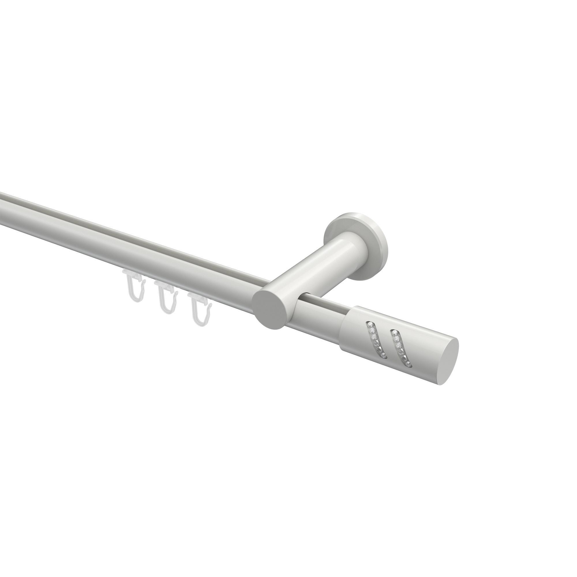 Gardinenstange Innenlauf Platon Zoena 260 Cm (Geteilt In 2 X 130 Cm), 1-LäUfig, 20 Mm Ø Weiß