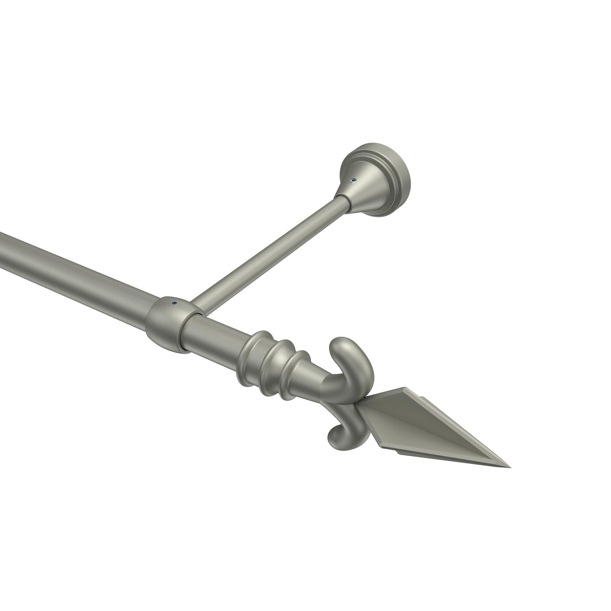 Gardinenstange Primus Matteo 520 Cm (Geteilt In 4 X 130 Cm), 1-LäUfig (Ohne Ringe), 16 Mm Ø Chrom Matt