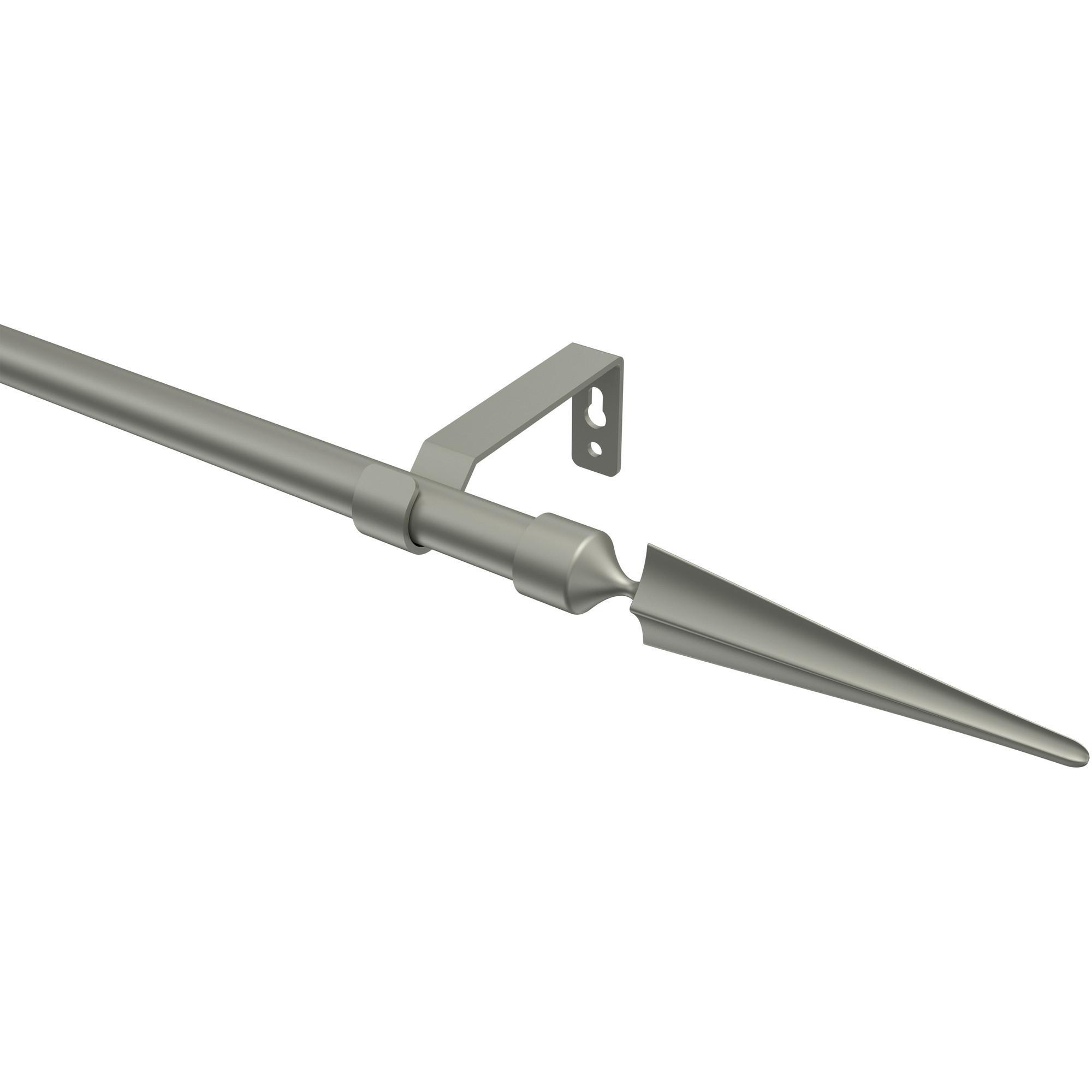Gardinenstange Olymp Lorenzo 280 Cm (Geteilt In 2 X 140 Cm), 1-LäUfig (Ohne Ringe), 16 Mm Ø Chrom Matt
