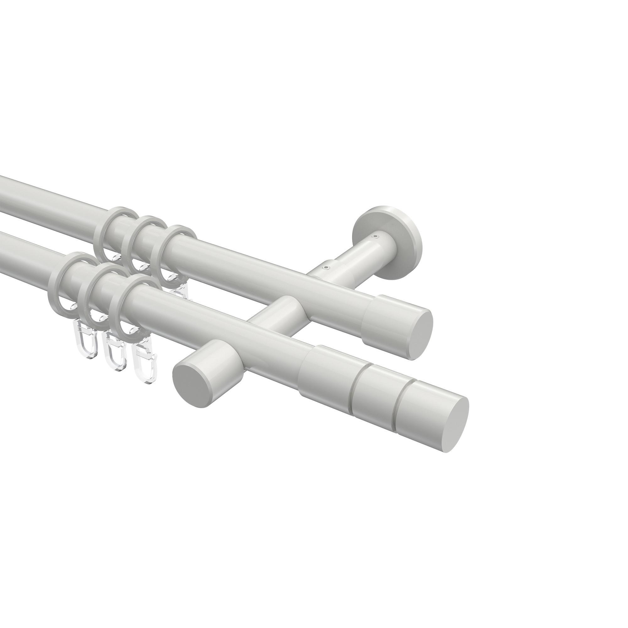 Gardinenstange Prestige Elanto 360 Cm (Geteilt In 2 X 180 Cm), 2-LäUfig, 20 Mm Ø Weiß