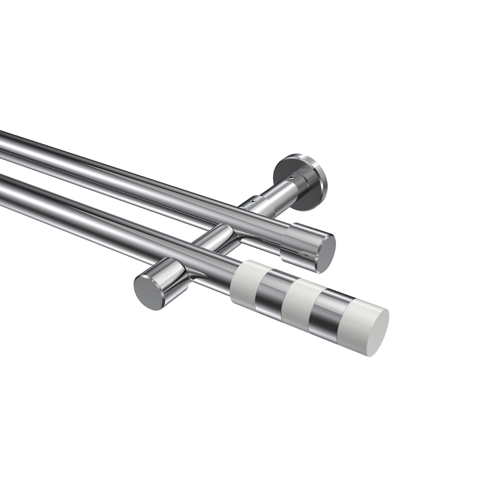 Gardinenstange Prestige Mavell 200 Cm, 2-LäUfig (Ohne Ringe), 20 Mm Ø Chrom