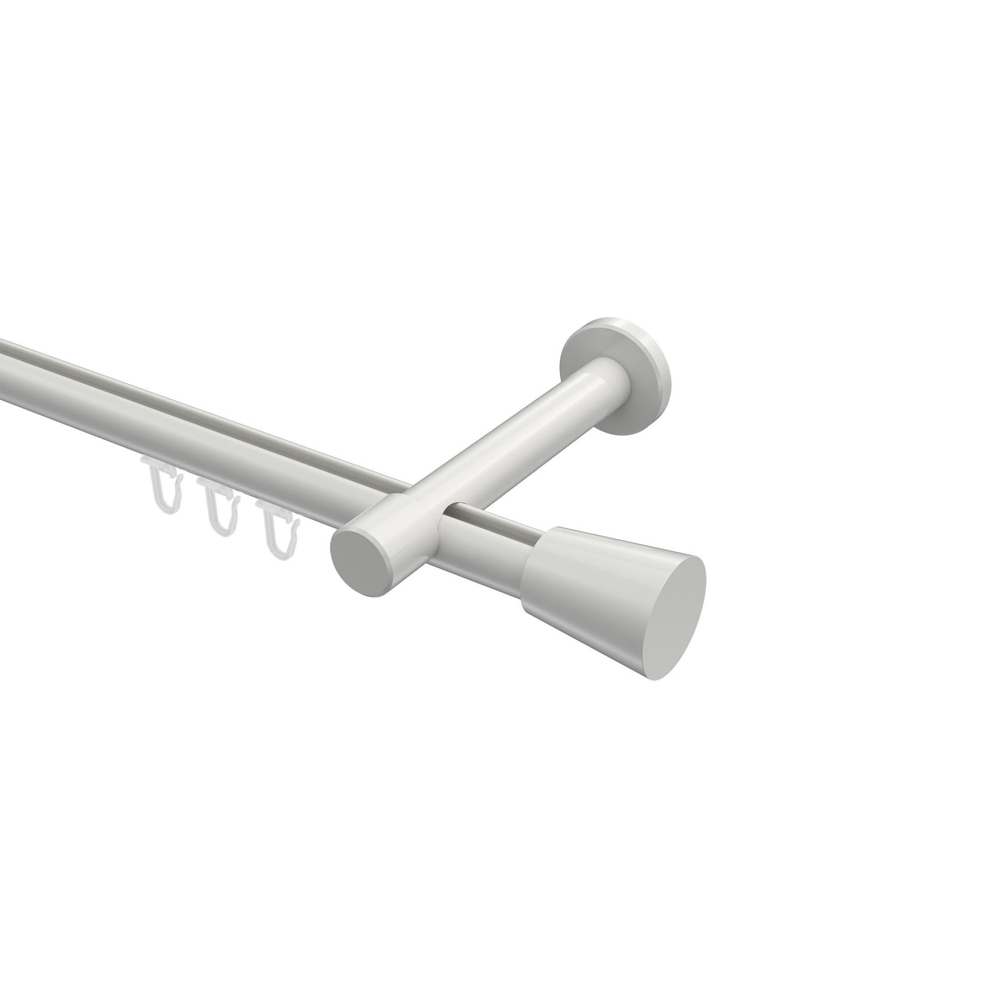 Gardinenstange Innenlauf Prestige Sitra 260 Cm (Geteilt In 2 X 130 Cm), 1-LäUfig, 20 Mm Ø Weiß