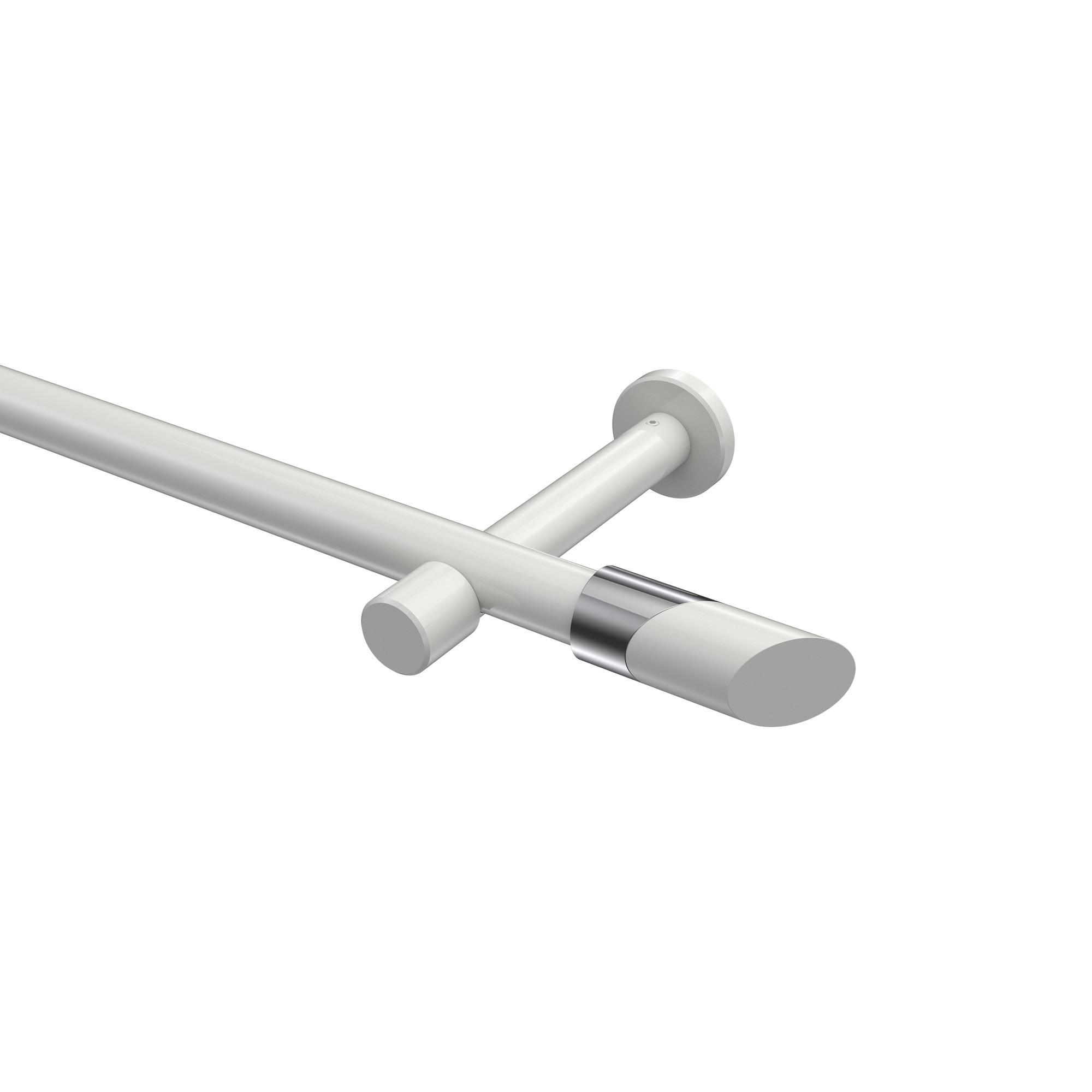 Gardinenstange Prestige Verano 140 Cm, 1-LäUfig (Ohne Ringe), 20 Mm Ø Weiß