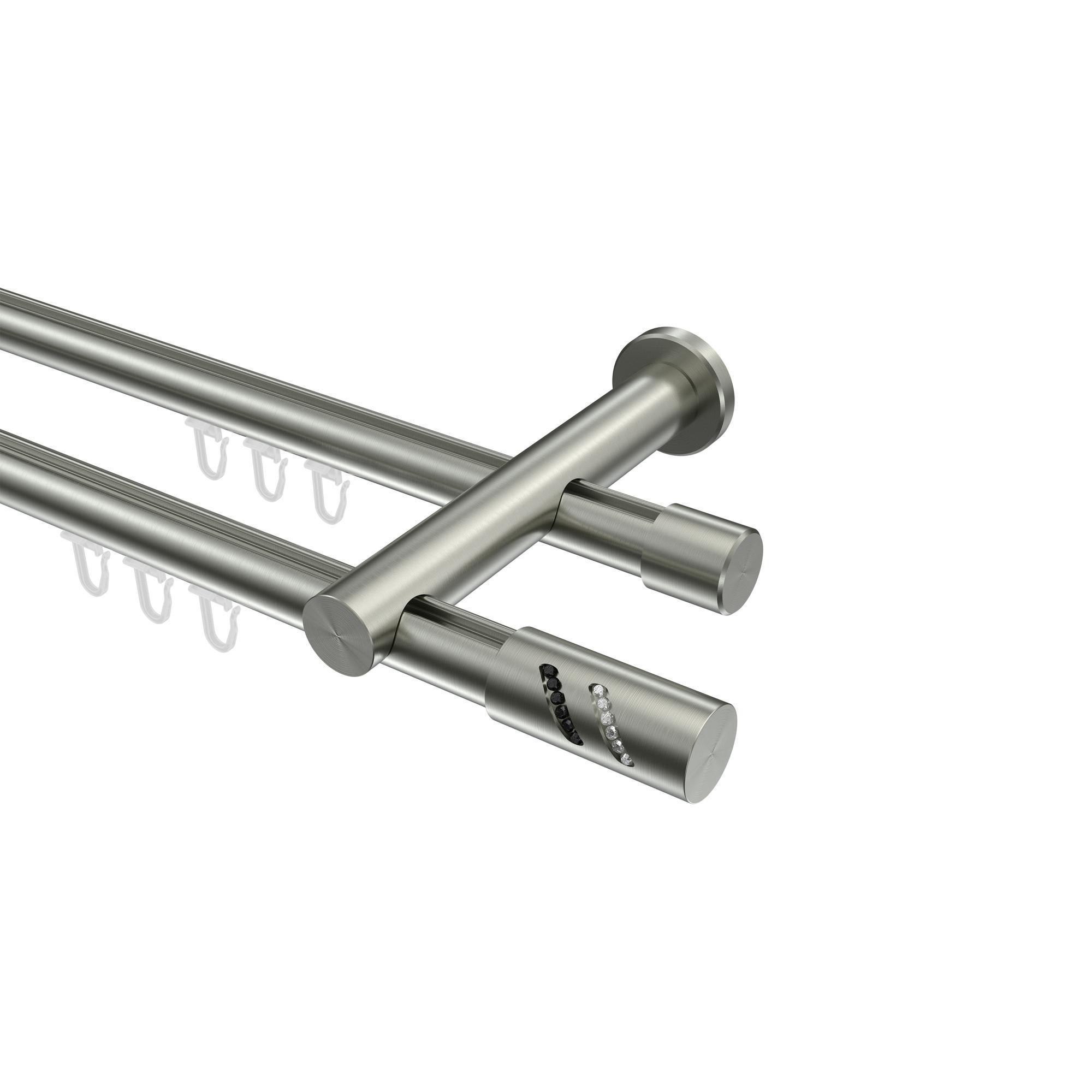 Gardinenstange Innenlauf Platon Zoena 140 Cm, 2-LäUfig, 20 Mm Ø Edelstahl-Optik
