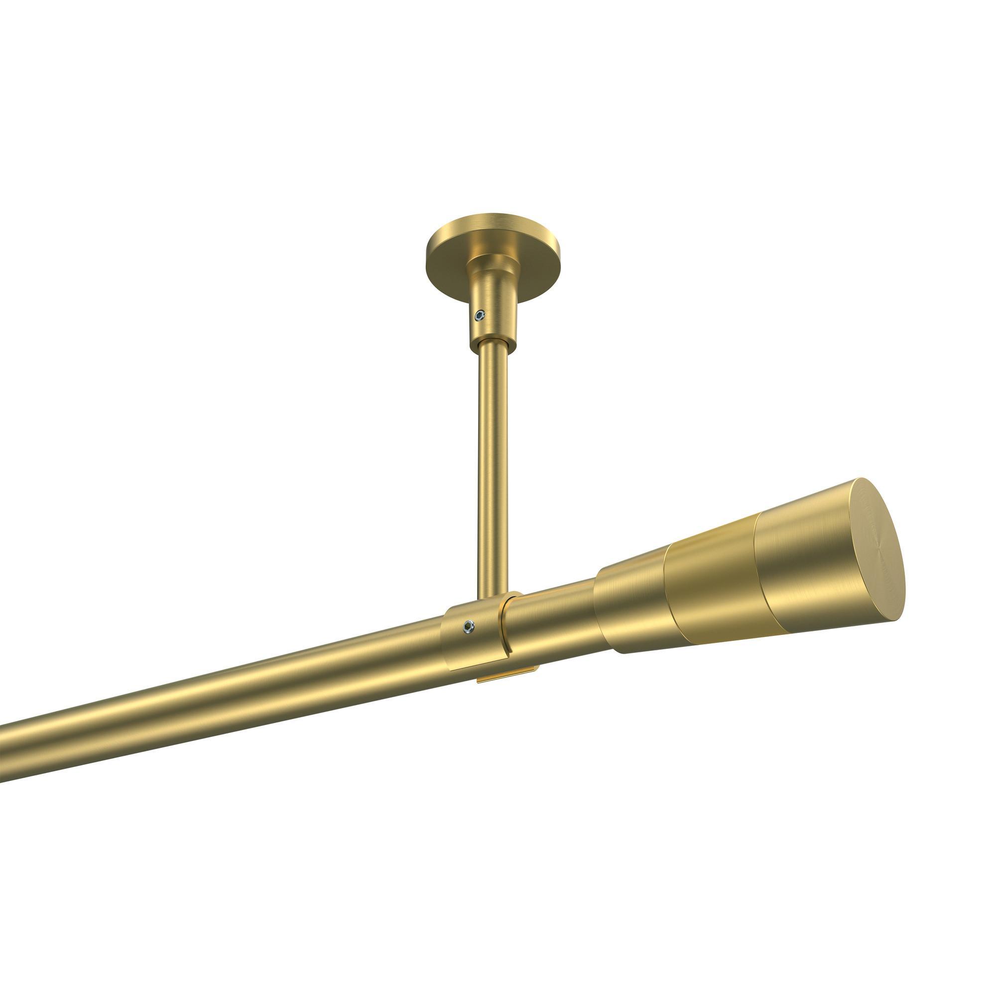 Gardinenstange Sonette Tanara 600 Cm (Geteilt In 3 X 200 Cm), 1-LäUfig, 20 Mm Ø Messing-Optik
