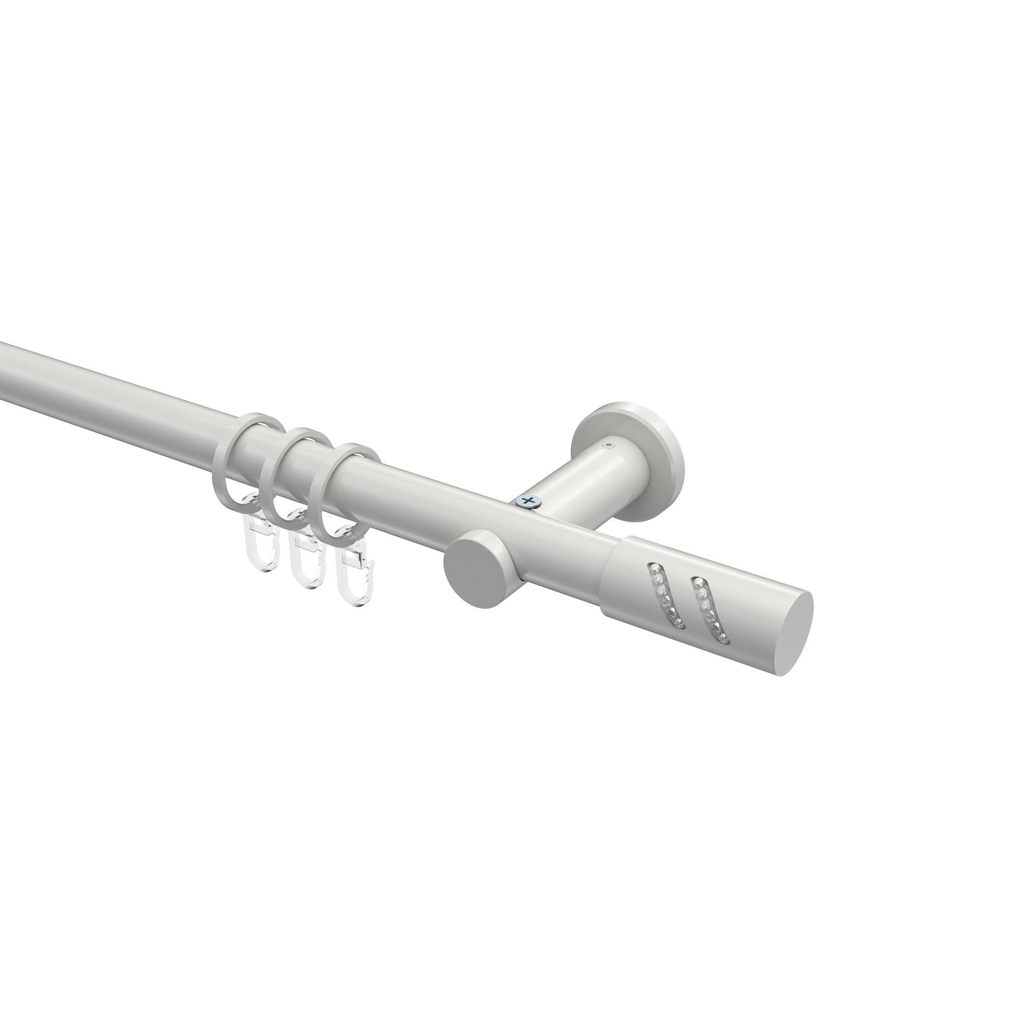 Gardinenstange Platon Zoena 360 Cm (Geteilt In 2 X 180 Cm), 1-LäUfig, 20 Mm Ø Weiß
