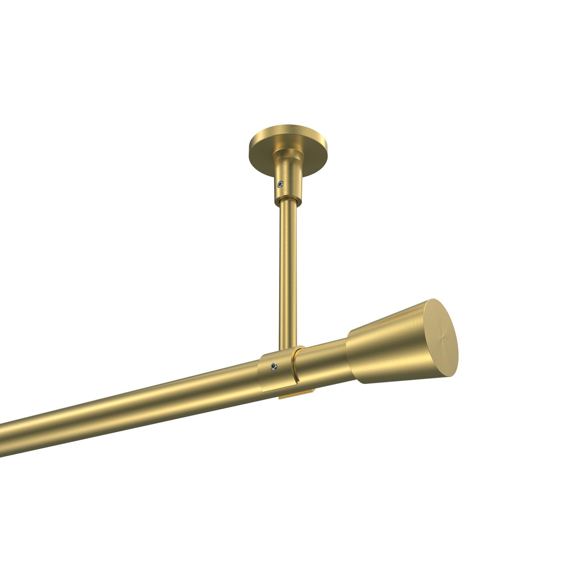 Gardinenstange Sonette Sitra 120 Cm, 1-LäUfig, 20 Mm Ø Messing-Optik