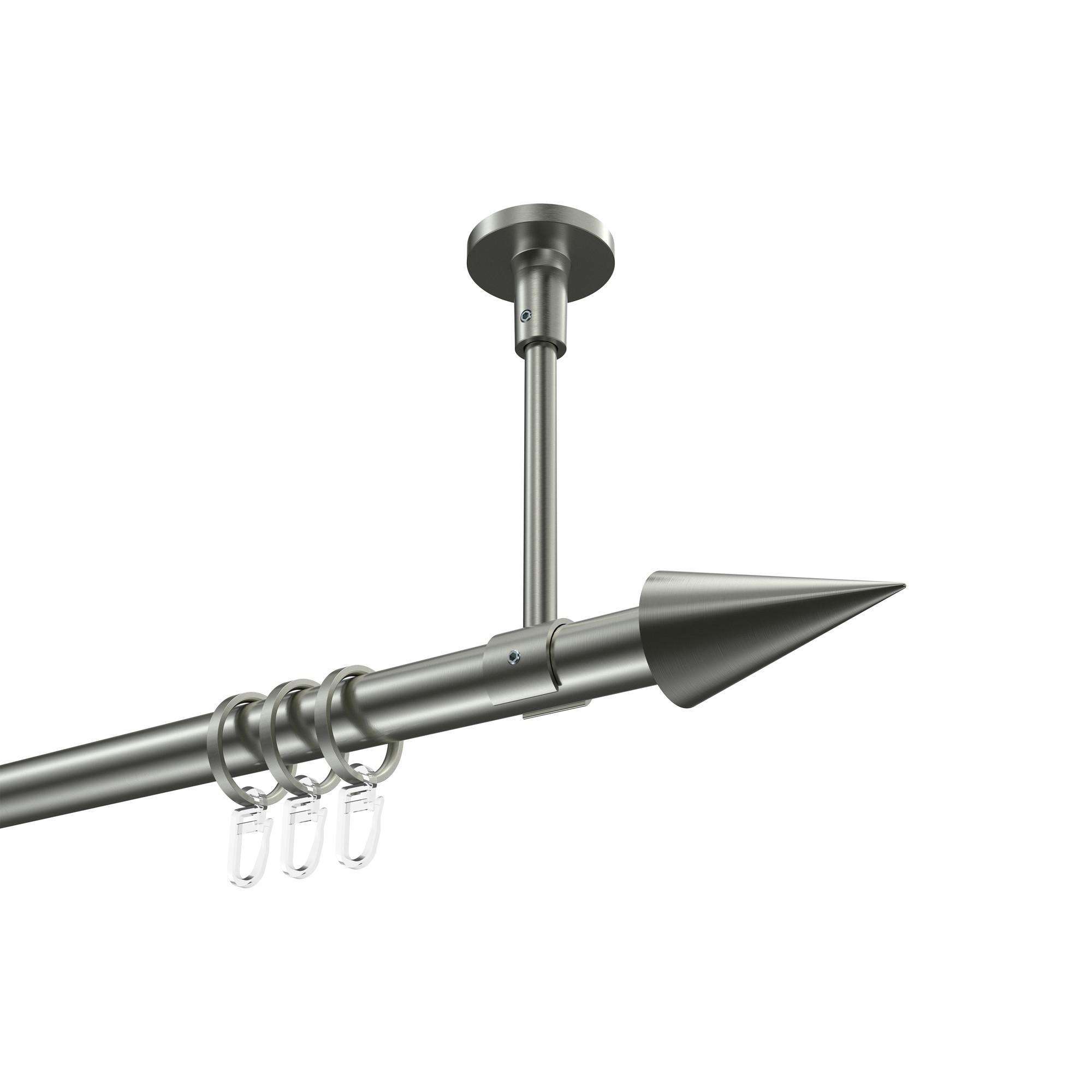 Gardinenstange Sonette Savio 540 Cm (Geteilt In 3 X 180 Cm), 1-LäUfig, 20 Mm Ø Edelstahl-Optik