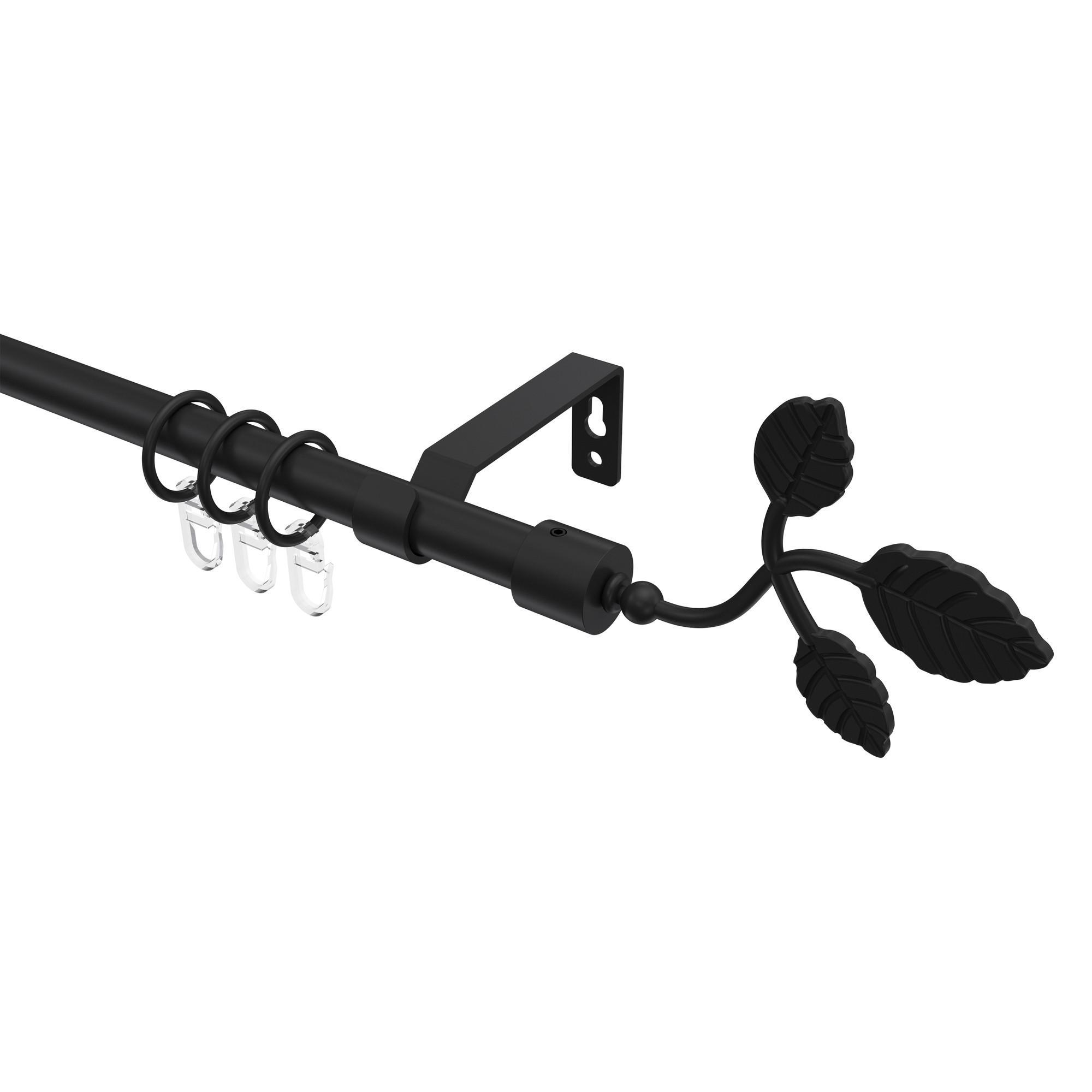 Gardinenstange Olymp Alessia 540 Cm (Geteilt In 3 X 180 Cm), 1-LäUfig, 16 Mm Ø Schwarz
