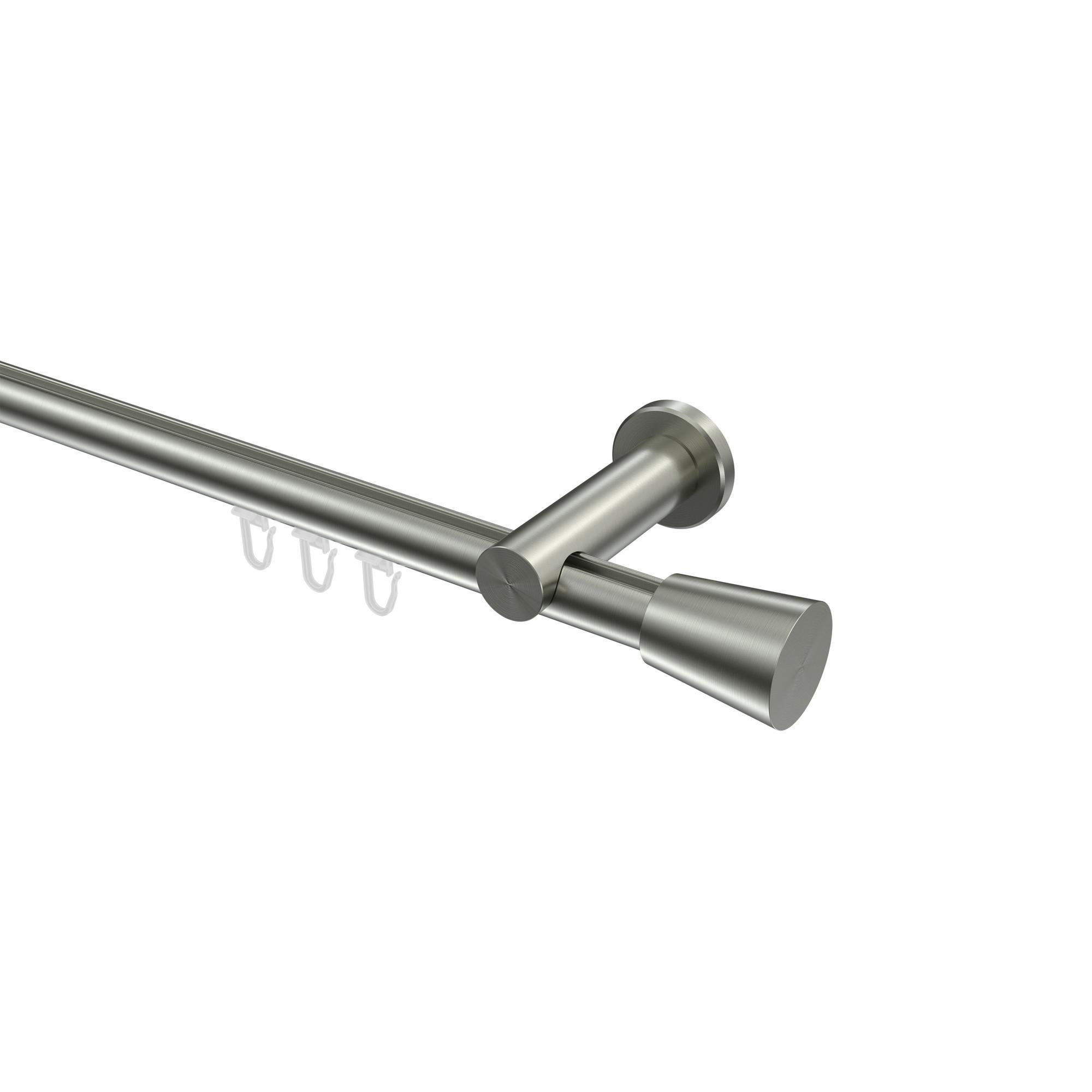 Gardinenstange Innenlauf Platon Sitra 180 Cm, 1-LäUfig, 20 Mm Ø Edelstahl-Optik
