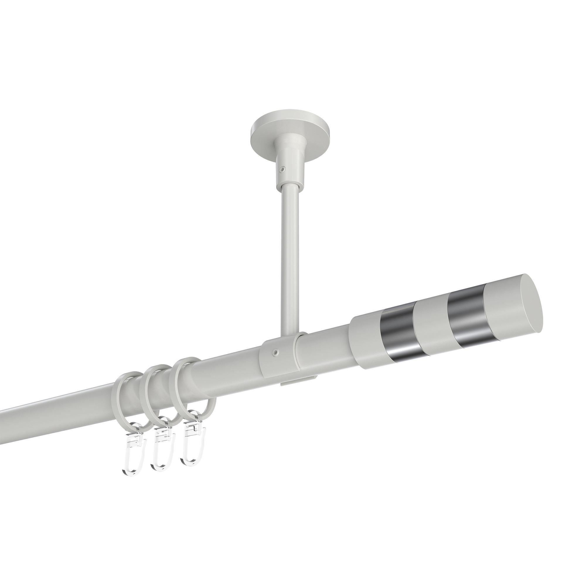 Gardinenstange Sonette Mavell 520 Cm (Geteilt In 4 X 130 Cm), 1-LäUfig, 20 Mm Ø Weiß