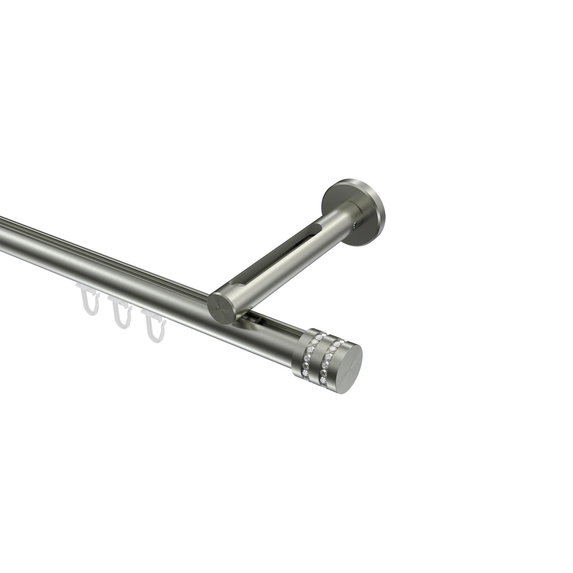 Gardinenstange Innenlauf Siteno Estana 540 Cm (Geteilt In 3 X 180 Cm), 1-LäUfig, 20 Mm Ø Edelstahl-Optik