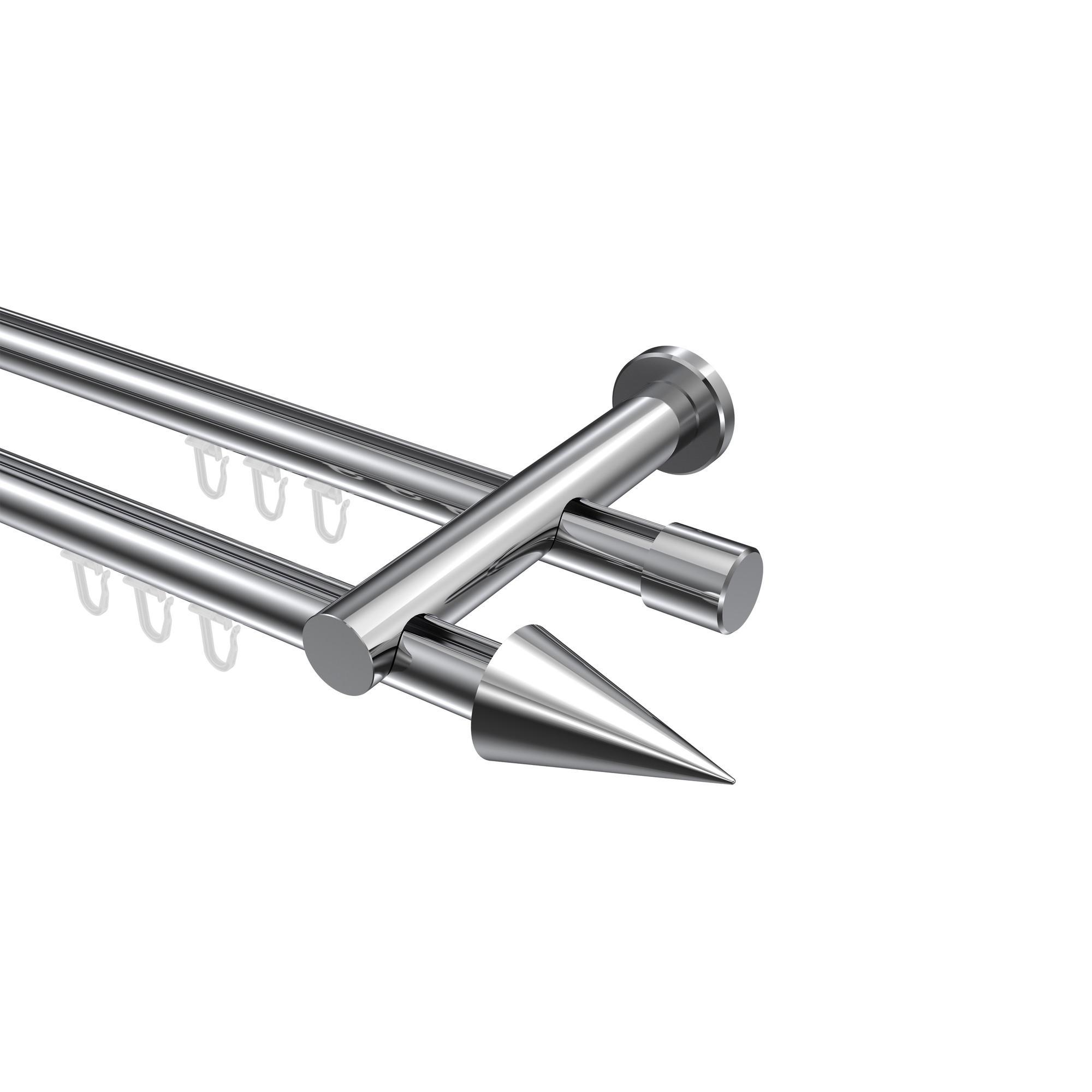 Gardinenstange Innenlauf Platon Savio 140 Cm, 2-LäUfig, 20 Mm Ø Chrom