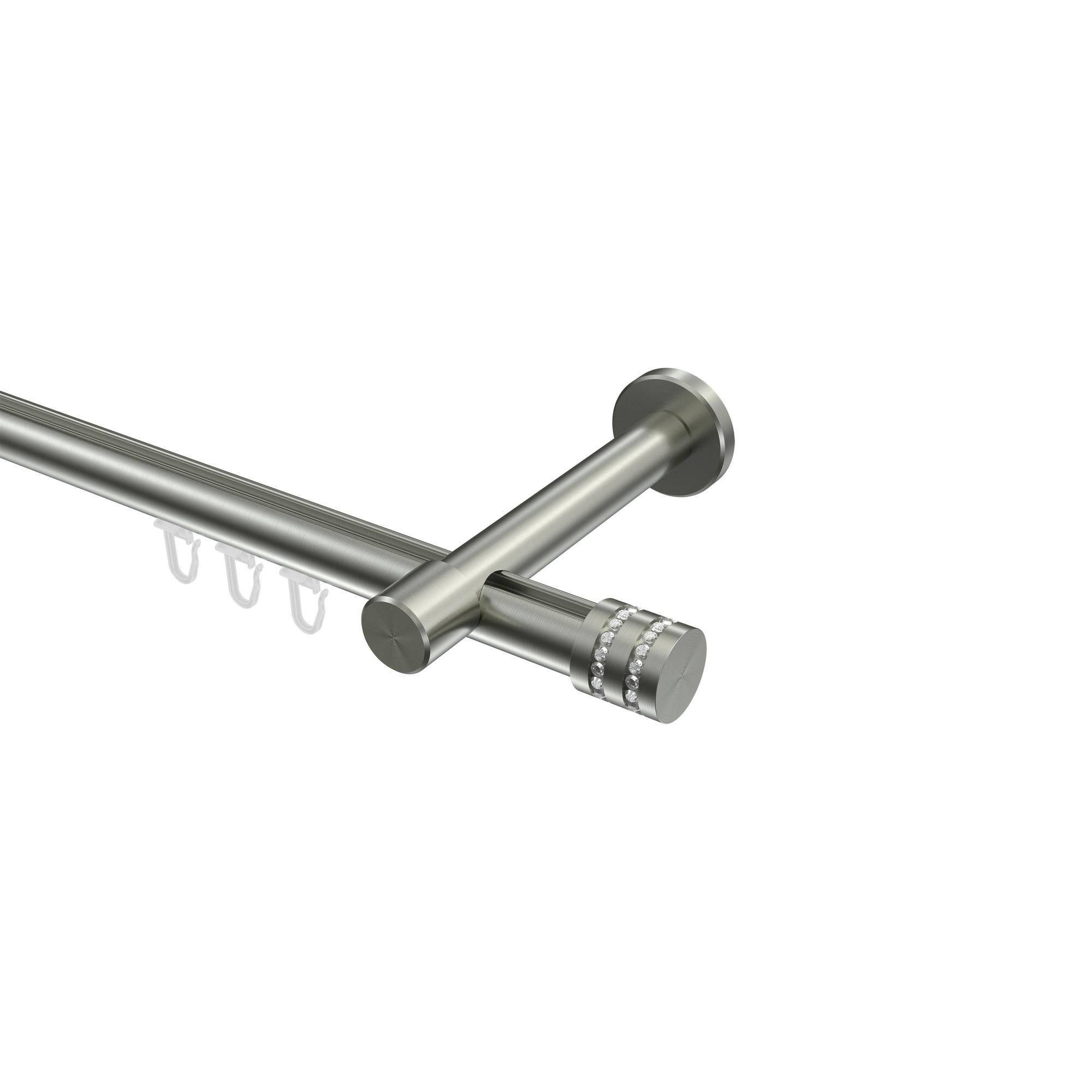 Gardinenstange Innenlauf Prestige Estana 280 Cm (Geteilt In 2 X 140 Cm), 1-LäUfig, 20 Mm Ø Edelstahl-Optik