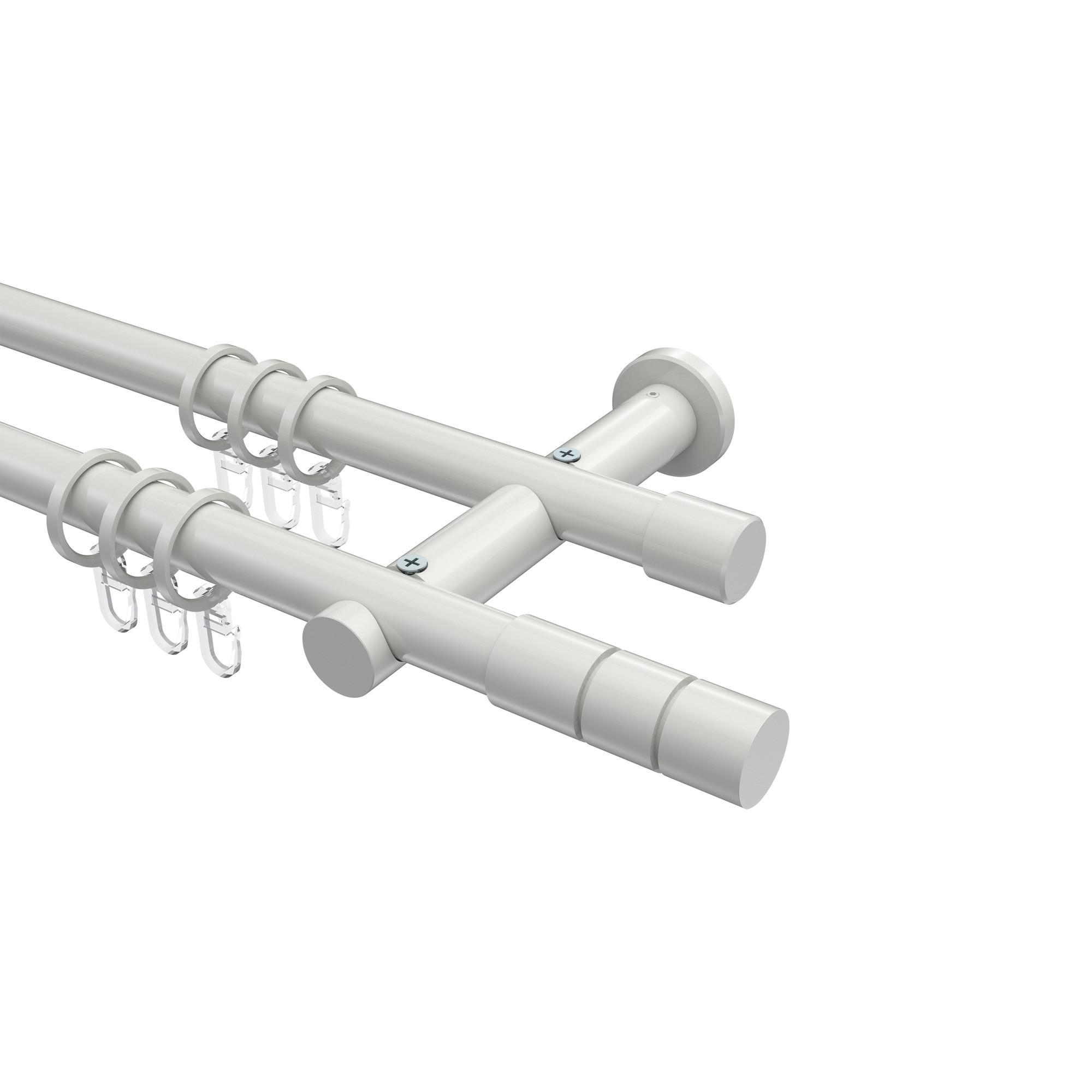 Gardinenstange Platon Elanto 120 Cm, 2-LäUfig, 20 Mm Ø Weiß
