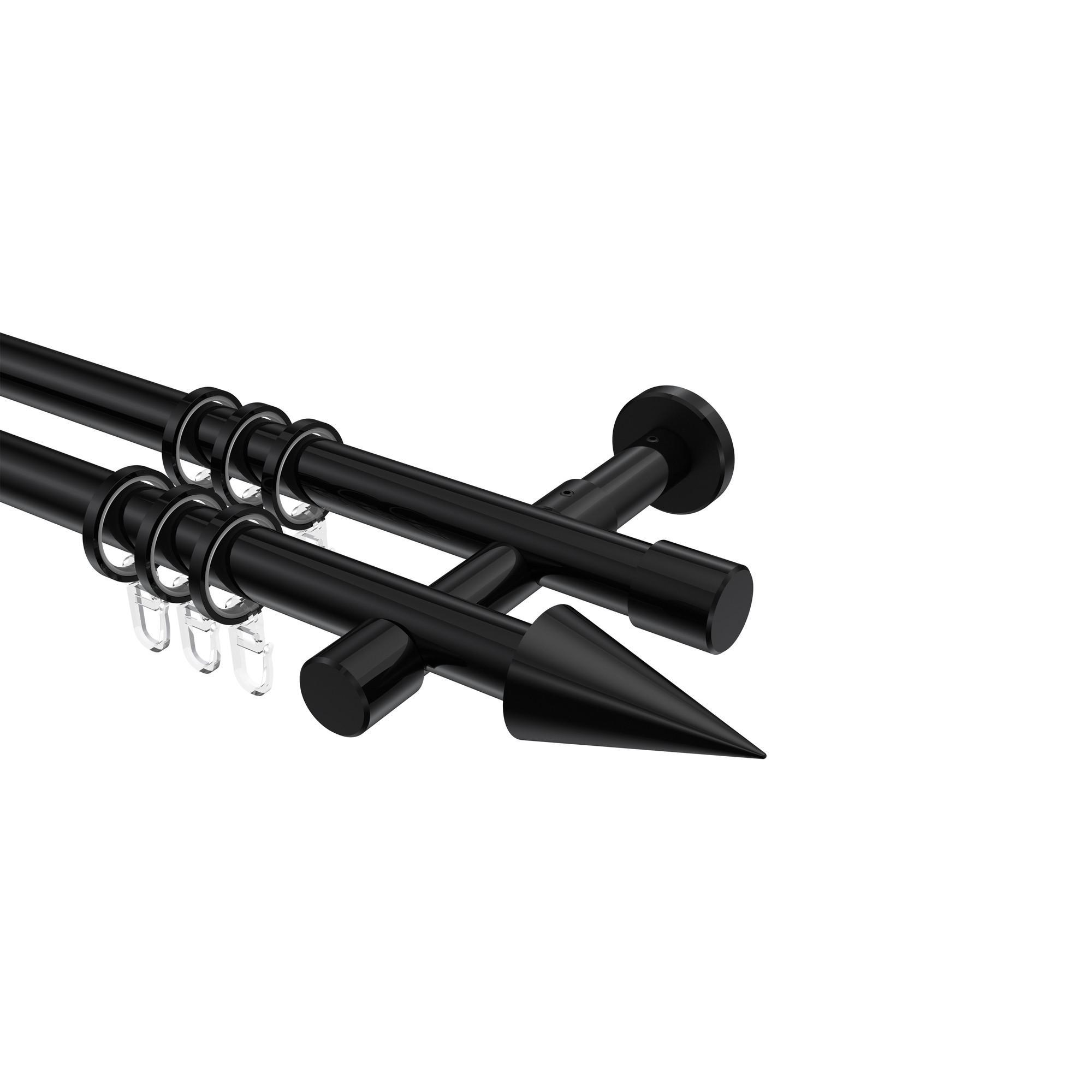 Gardinenstange Prestige Savio 100 Cm, 2-LäUfig, 20 Mm Ø Schwarz