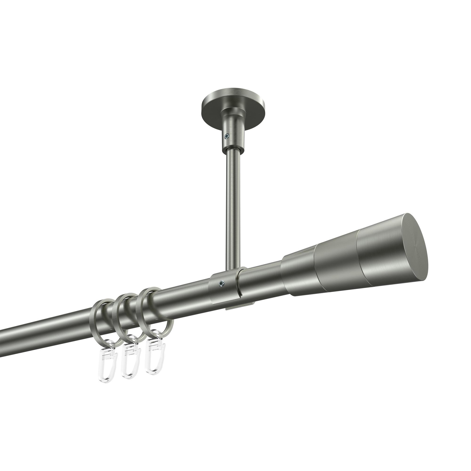 Gardinenstange Sonette Tanara 360 Cm (Geteilt In 2 X 180 Cm), 1-LäUfig, 20 Mm Ø Edelstahl-Optik