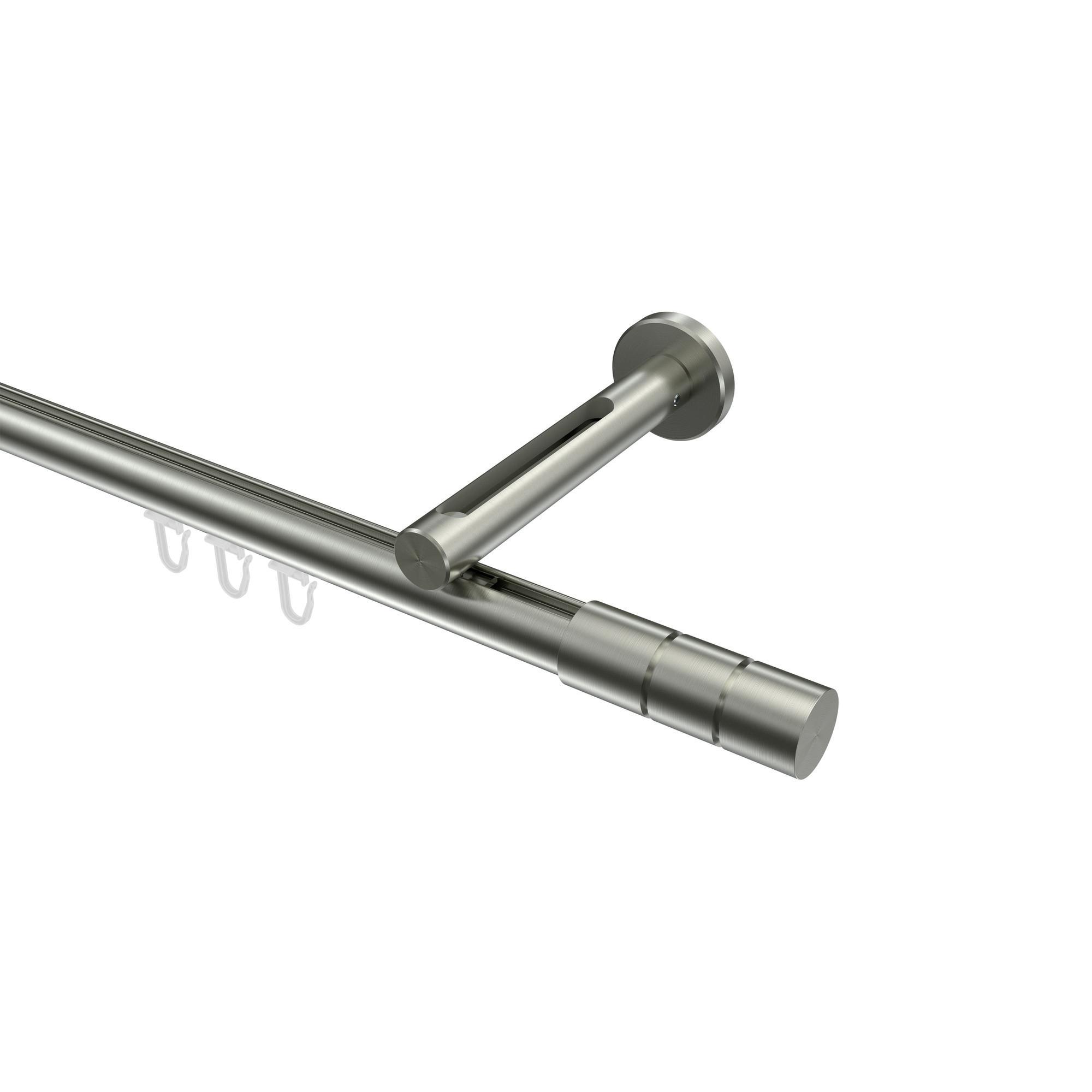 Gardinenstange Innenlauf Siteno Elanto 320 Cm (Geteilt In 2 X 160 Cm), 1-LäUfig, 20 Mm Ø Edelstahl-Optik