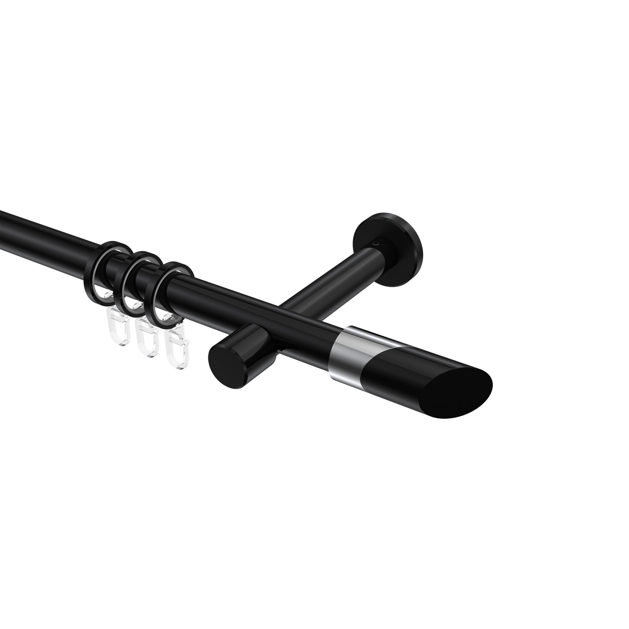 Gardinenstange Prestige Verano 100 Cm, 1-LäUfig, 20 Mm Ø Schwarz