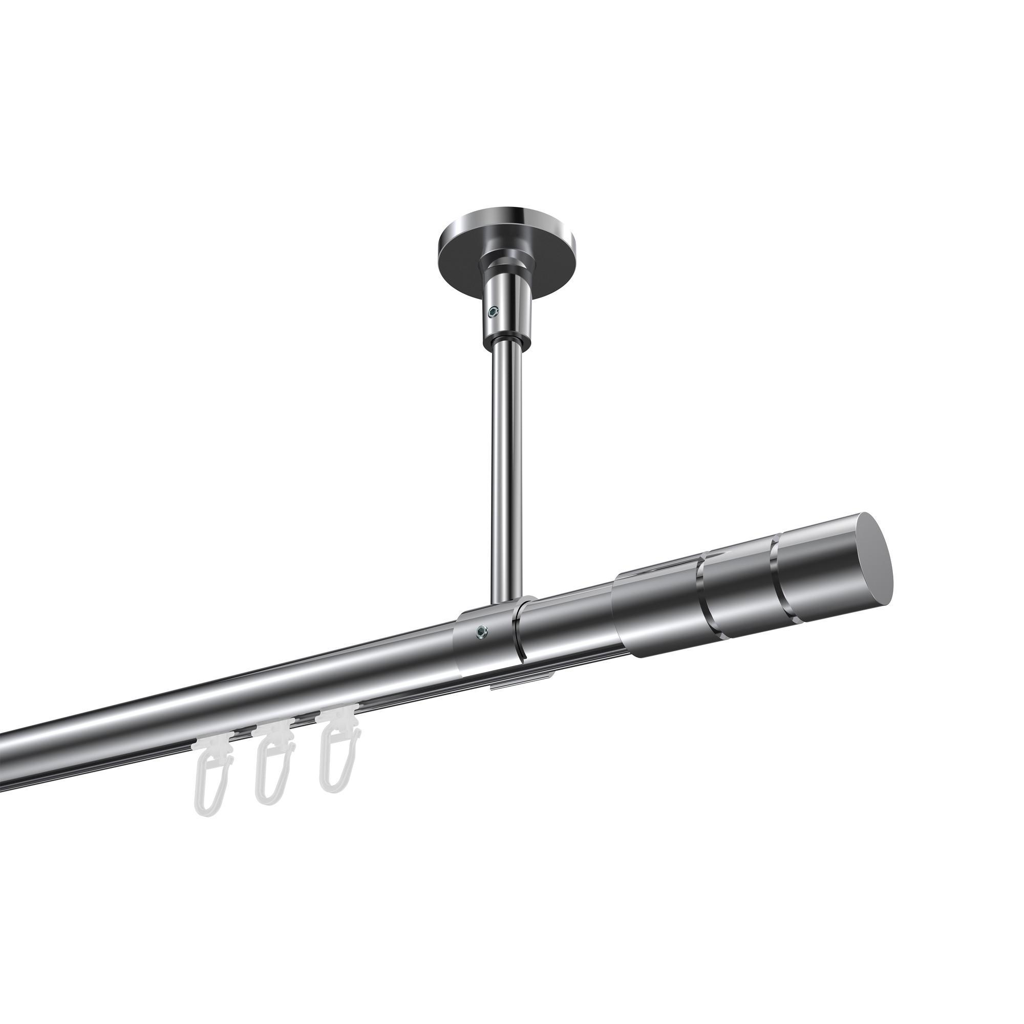 Gardinenstange Innenlauf Sonette Elanto 520 Cm (Geteilt In 4 X 130 Cm), 1-LäUfig, 20 Mm Ø Chrom