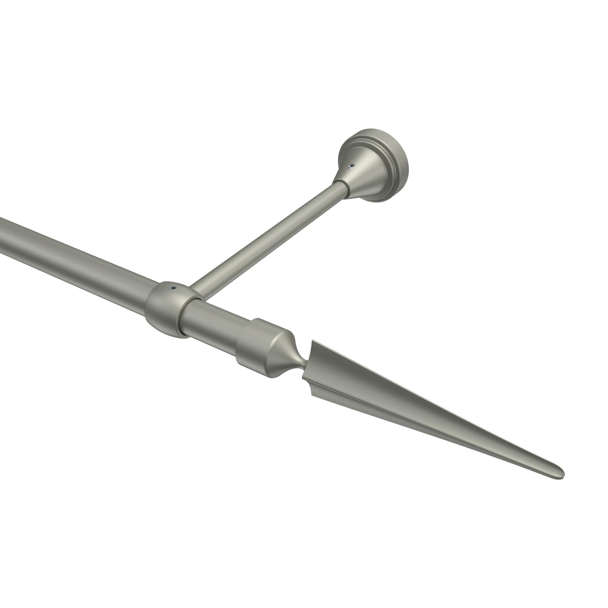 Gardinenstange Primus Lorenzo 320 Cm (Geteilt In 2 X 160 Cm), 1-LäUfig (Ohne Ringe), 16 Mm Ø Chrom Matt