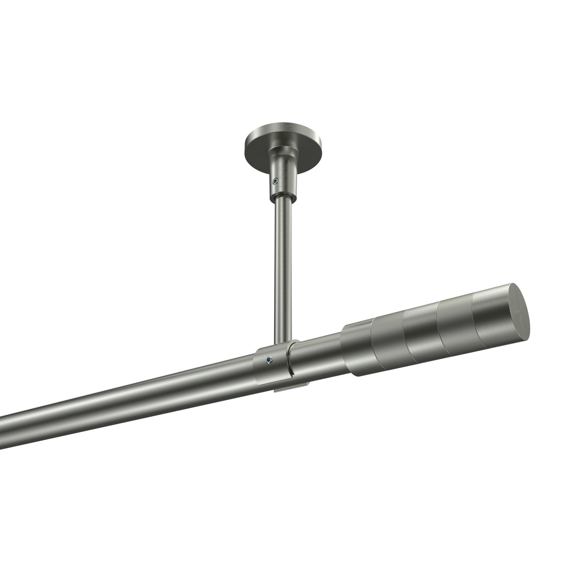 Gardinenstange Sonette Mavell 320 Cm (Geteilt In 2 X 160 Cm), 1-LäUfig, 20 Mm Ø Edelstahl-Optik