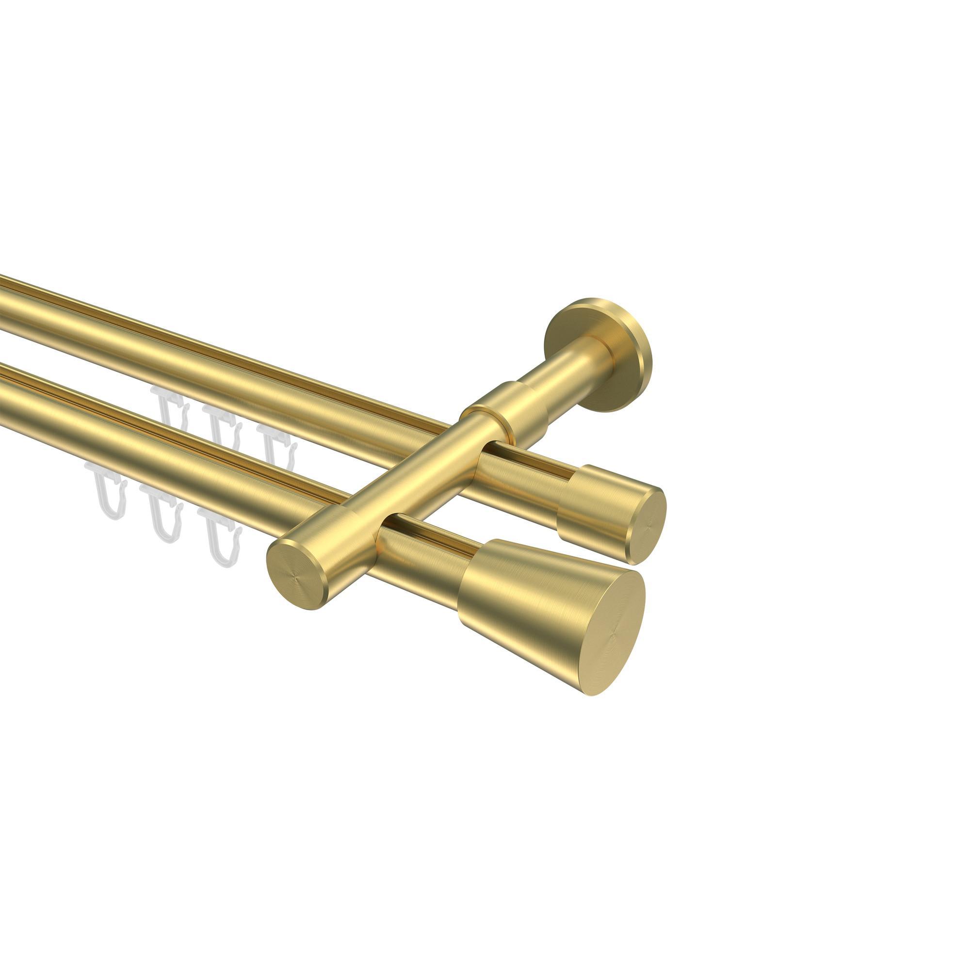 Gardinenstange Innenlauf Prestige Sitra 180 Cm, 2-LäUfig, 20 Mm Ø Messing-Optik