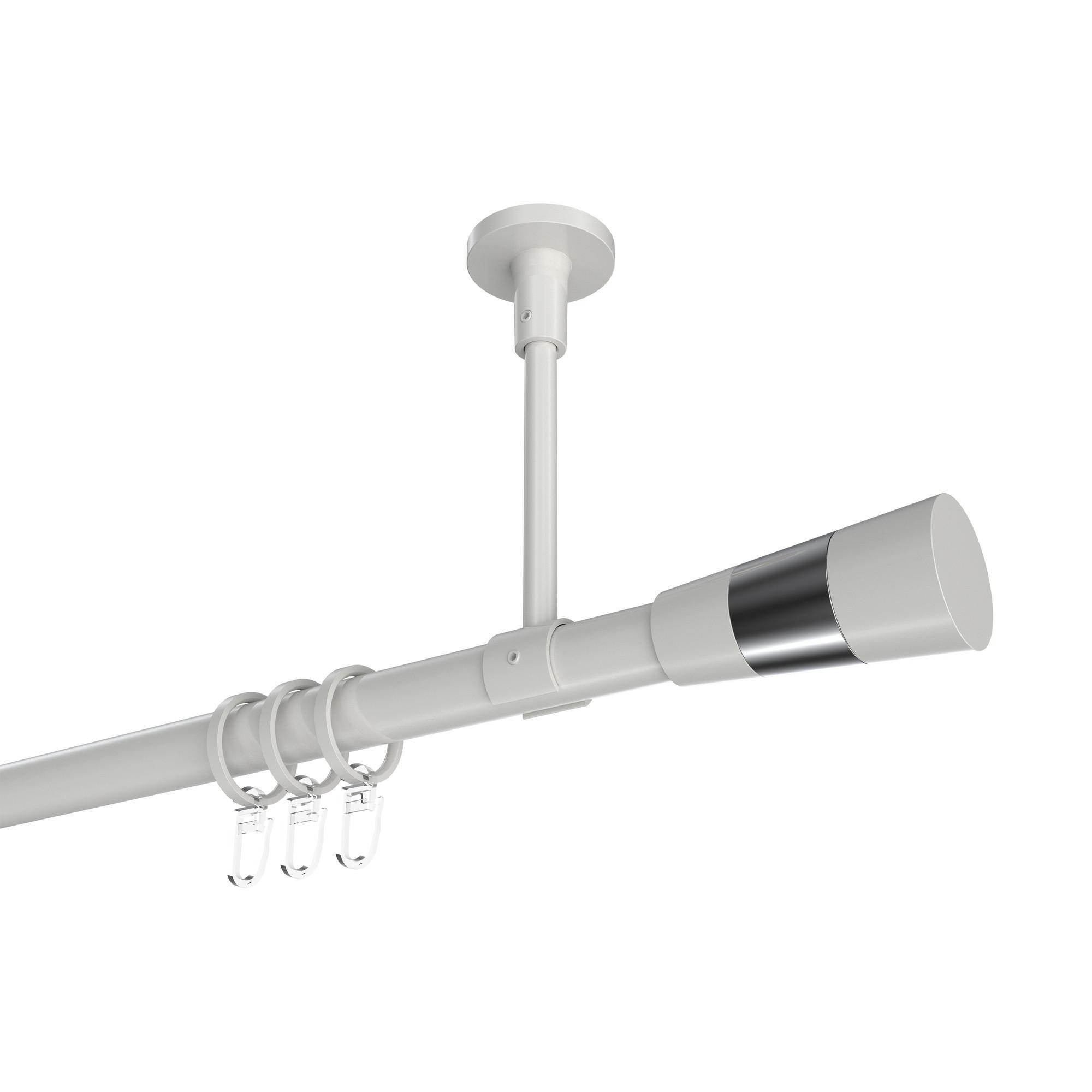 Gardinenstange Sonette Tanara 400 Cm (Geteilt In 2 X 200 Cm), 1-LäUfig, 20 Mm Ø Weiß
