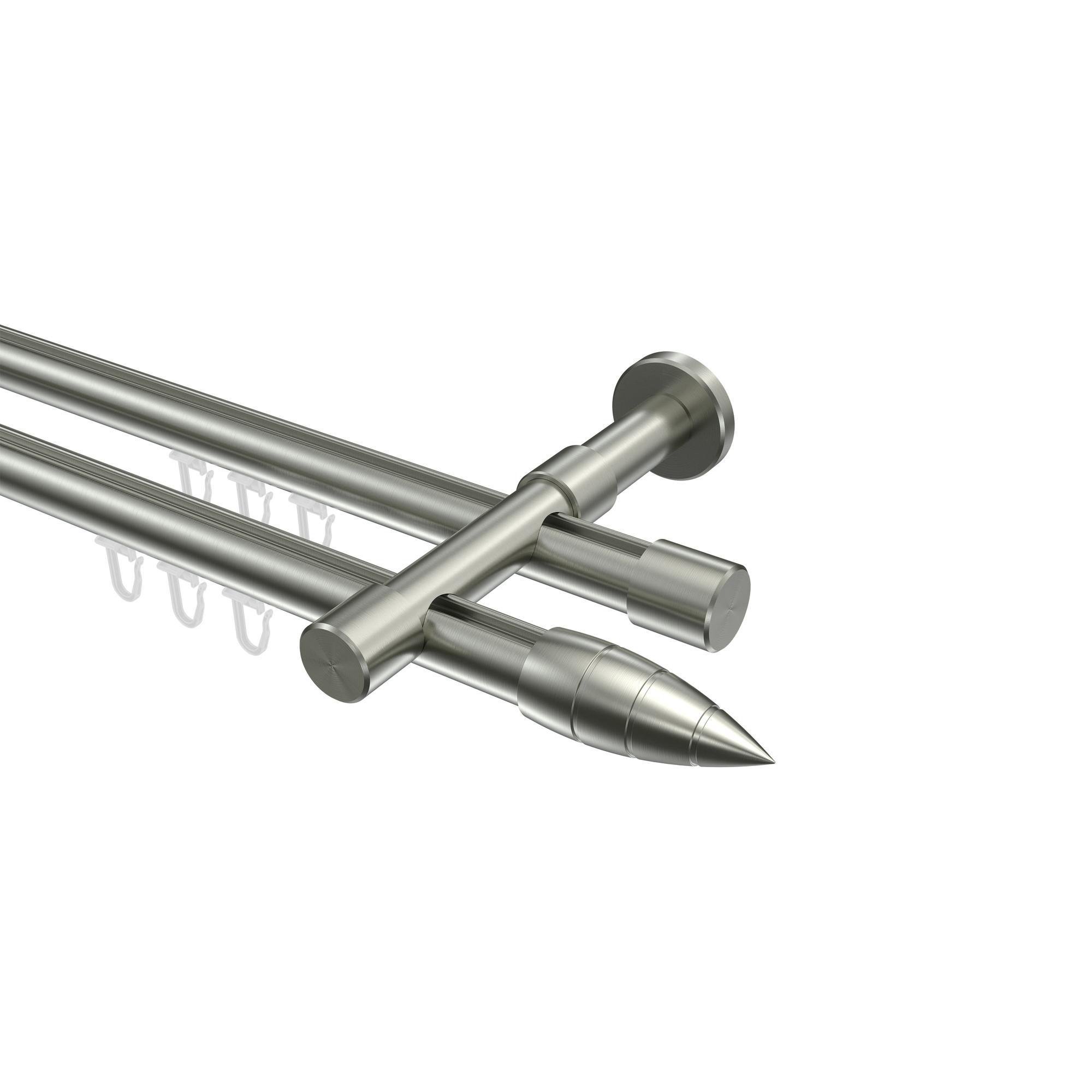 Gardinenstange Innenlauf Prestige Samanto 160 Cm, 2-LäUfig, 20 Mm Ø Edelstahl-Optik