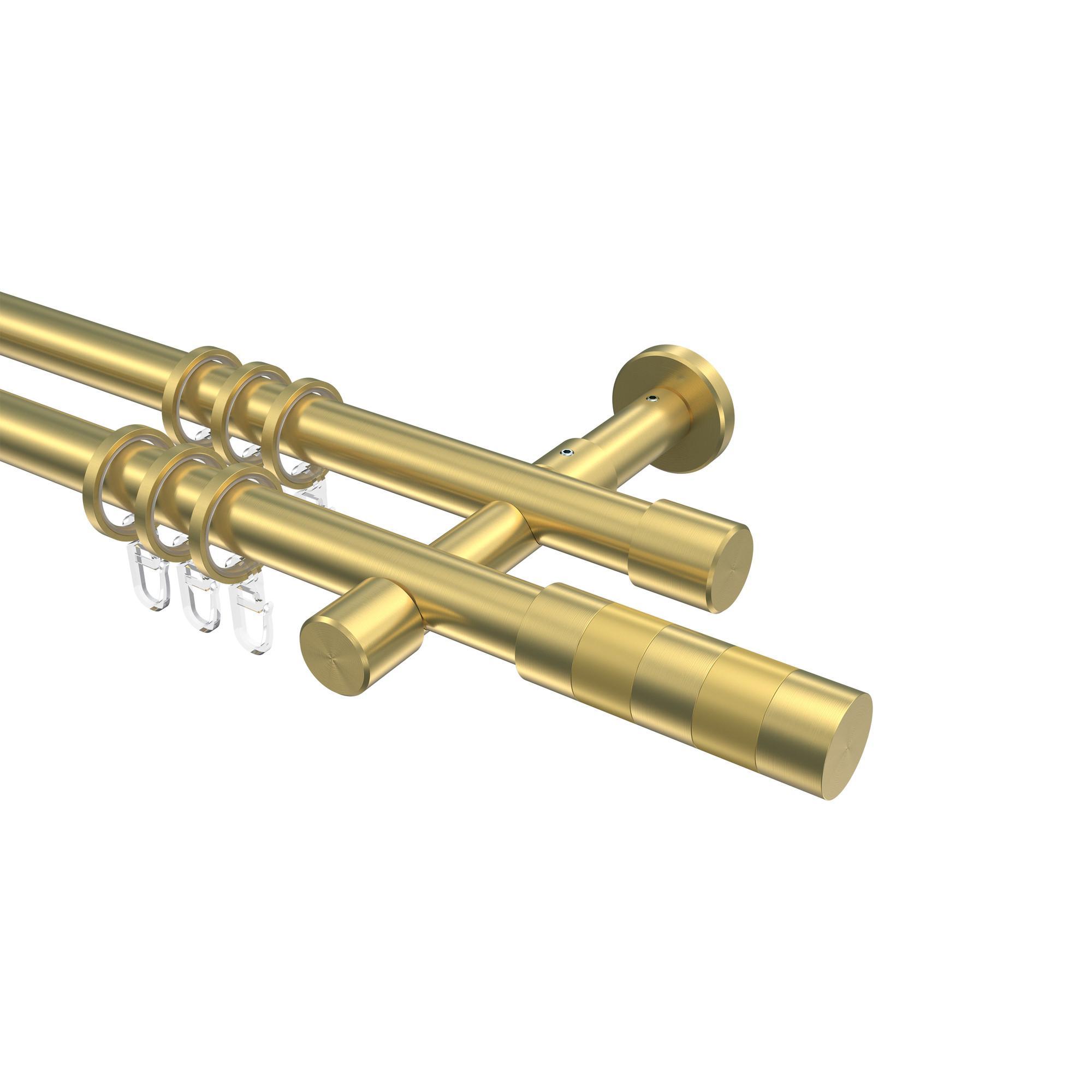 Gardinenstange Prestige Mavell 100 Cm, 2-LäUfig, 20 Mm Ø Messing-Optik