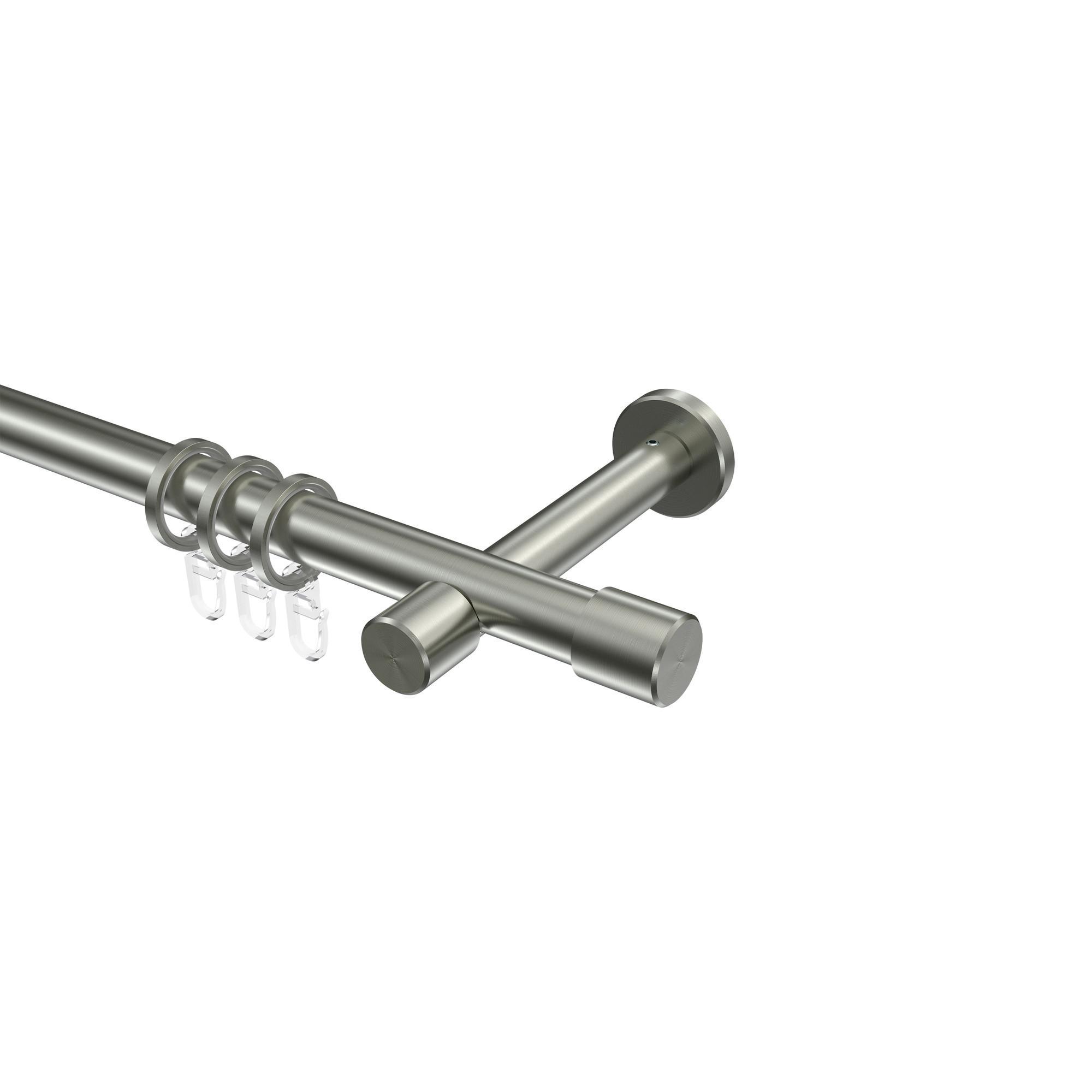 Gardinenstange Prestige Santo 360 Cm (Geteilt In 2 X 180 Cm), 1-LäUfig, 20 Mm Ø Edelstahl-Optik