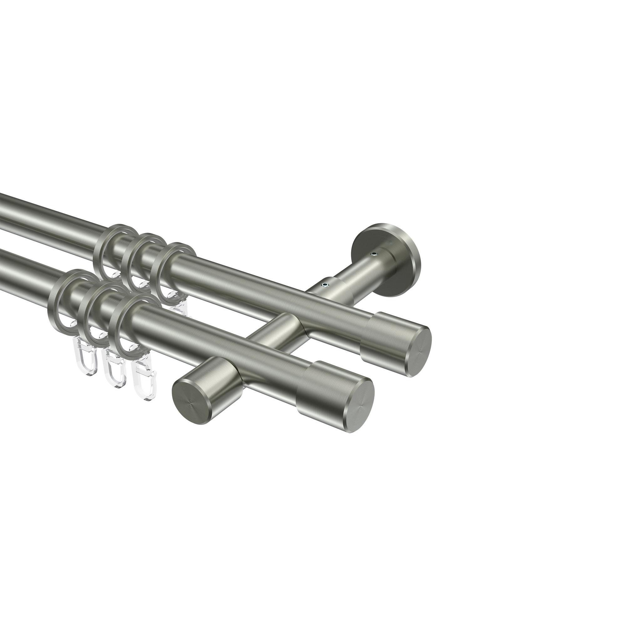 Gardinenstange Prestige Santo 120 Cm, 2-LäUfig, 20 Mm Ø Edelstahl-Optik