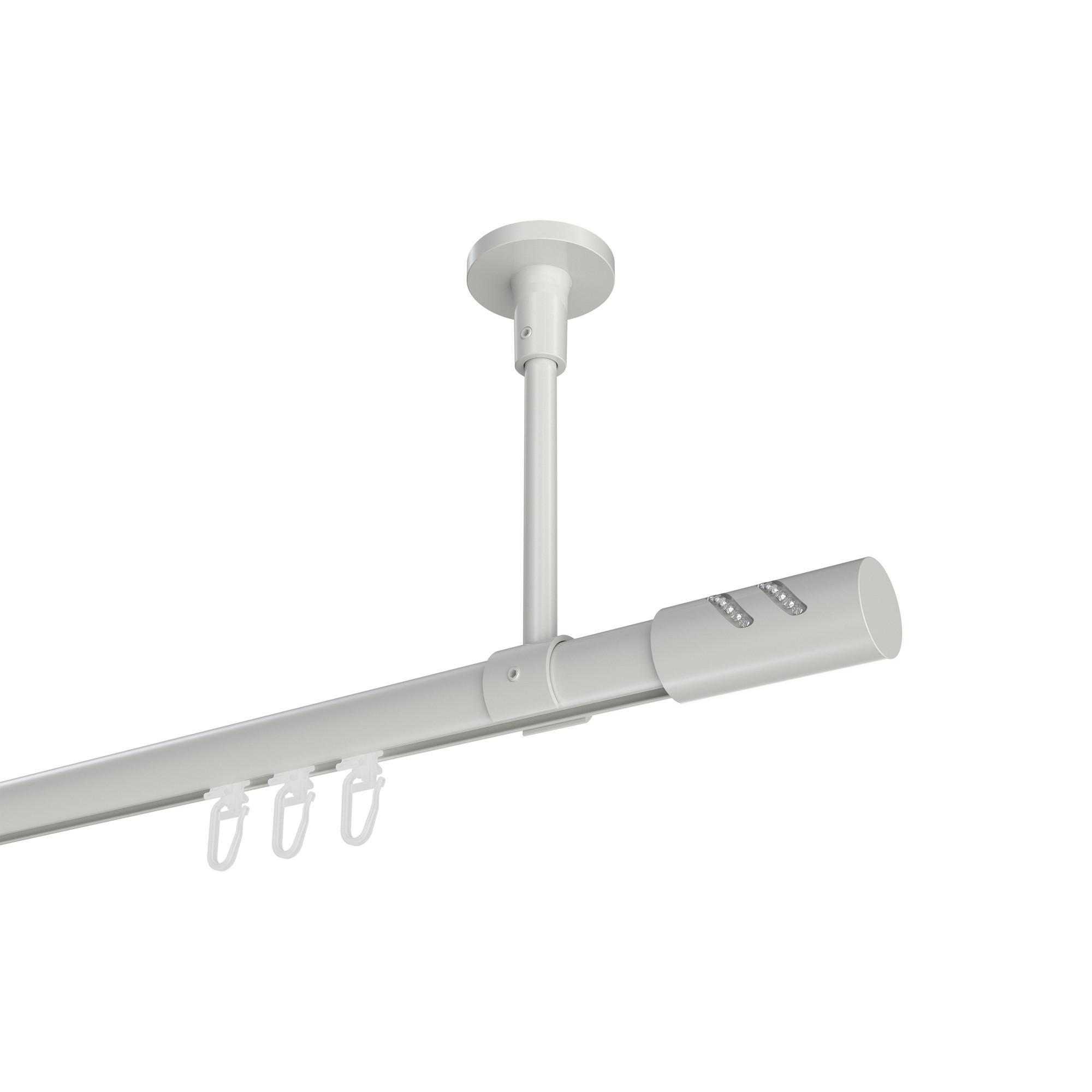 Gardinenstange Innenlauf Sonette Zoena 100 Cm, 1-LäUfig, 20 Mm Ø Weiß