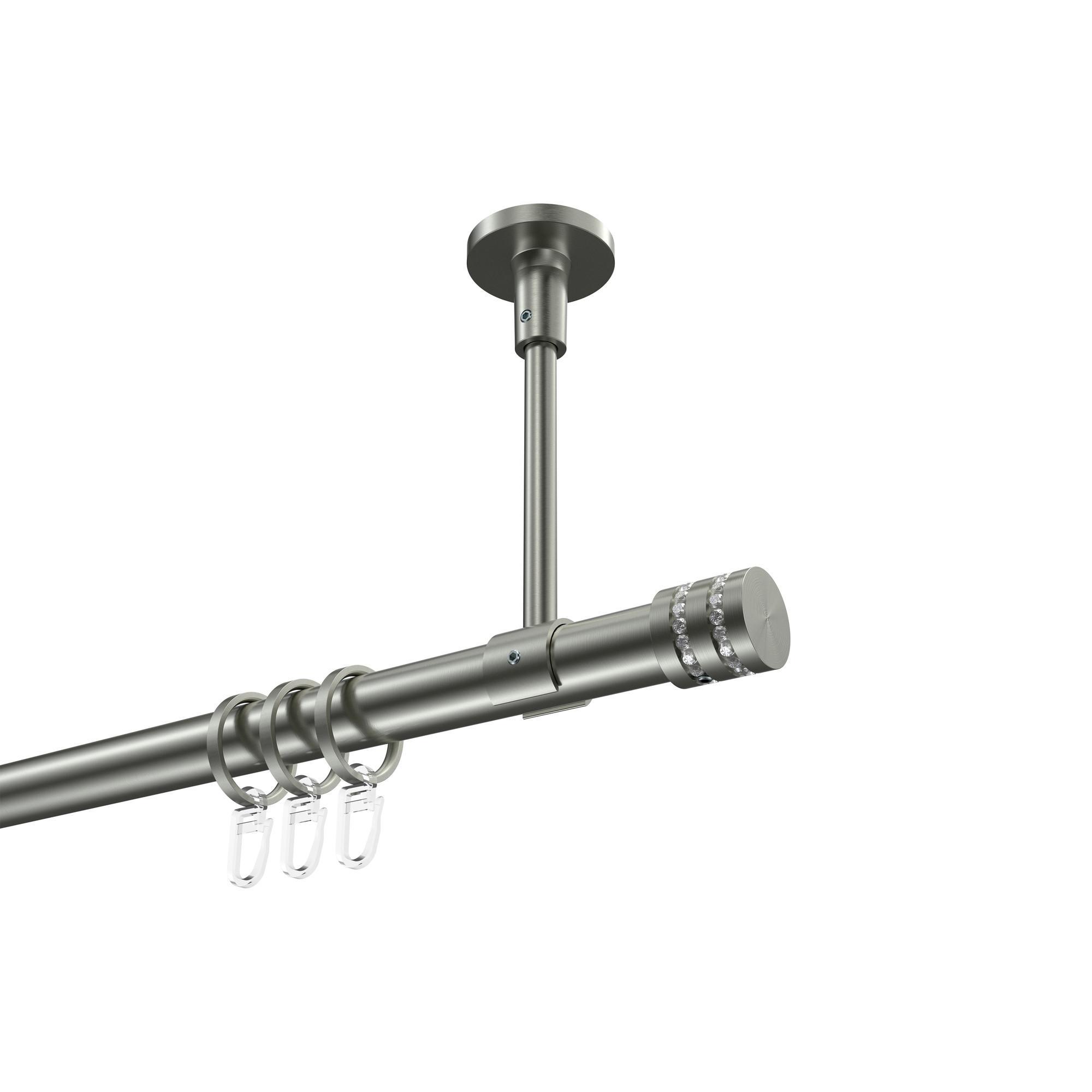 Gardinenstange Sonette Estana 180 Cm, 1-LäUfig, 20 Mm Ø Edelstahl-Optik
