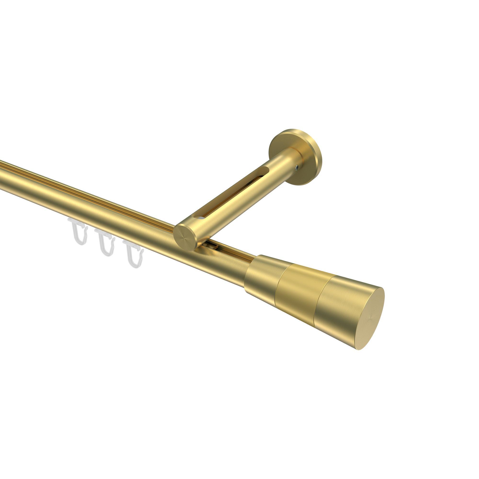 Gardinenstange Innenlauf Siteno Tanara 100 Cm, 1-LäUfig, 20 Mm Ø Messing-Optik