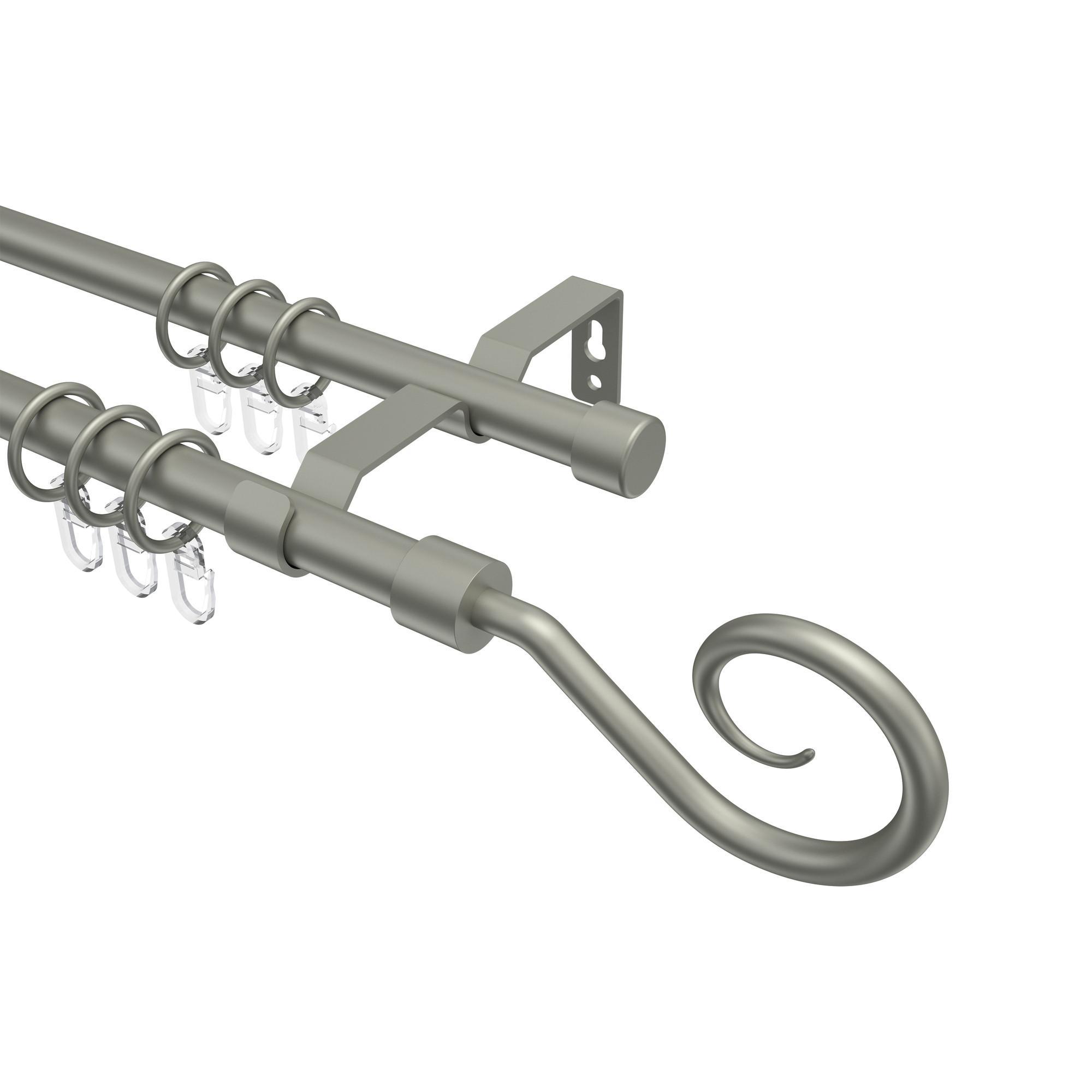 Gardinenstange Olymp Allegra 140 Cm, 2-LäUfig, 16 Mm Ø Chrom Matt