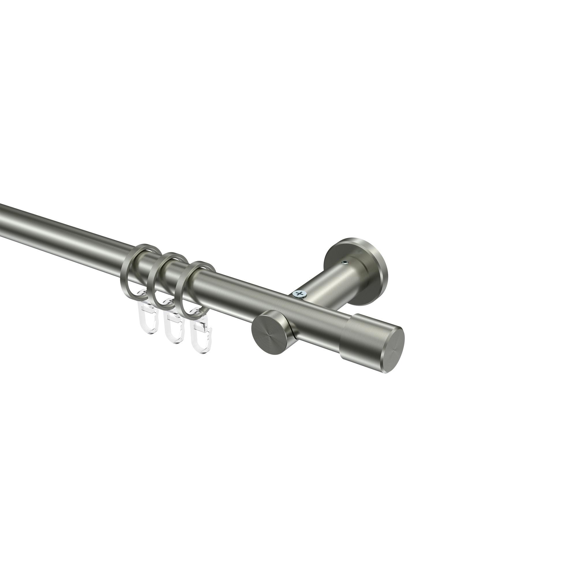 Gardinenstange Platon Santo 100 Cm, 1-LäUfig, 20 Mm Ø Edelstahl-Optik