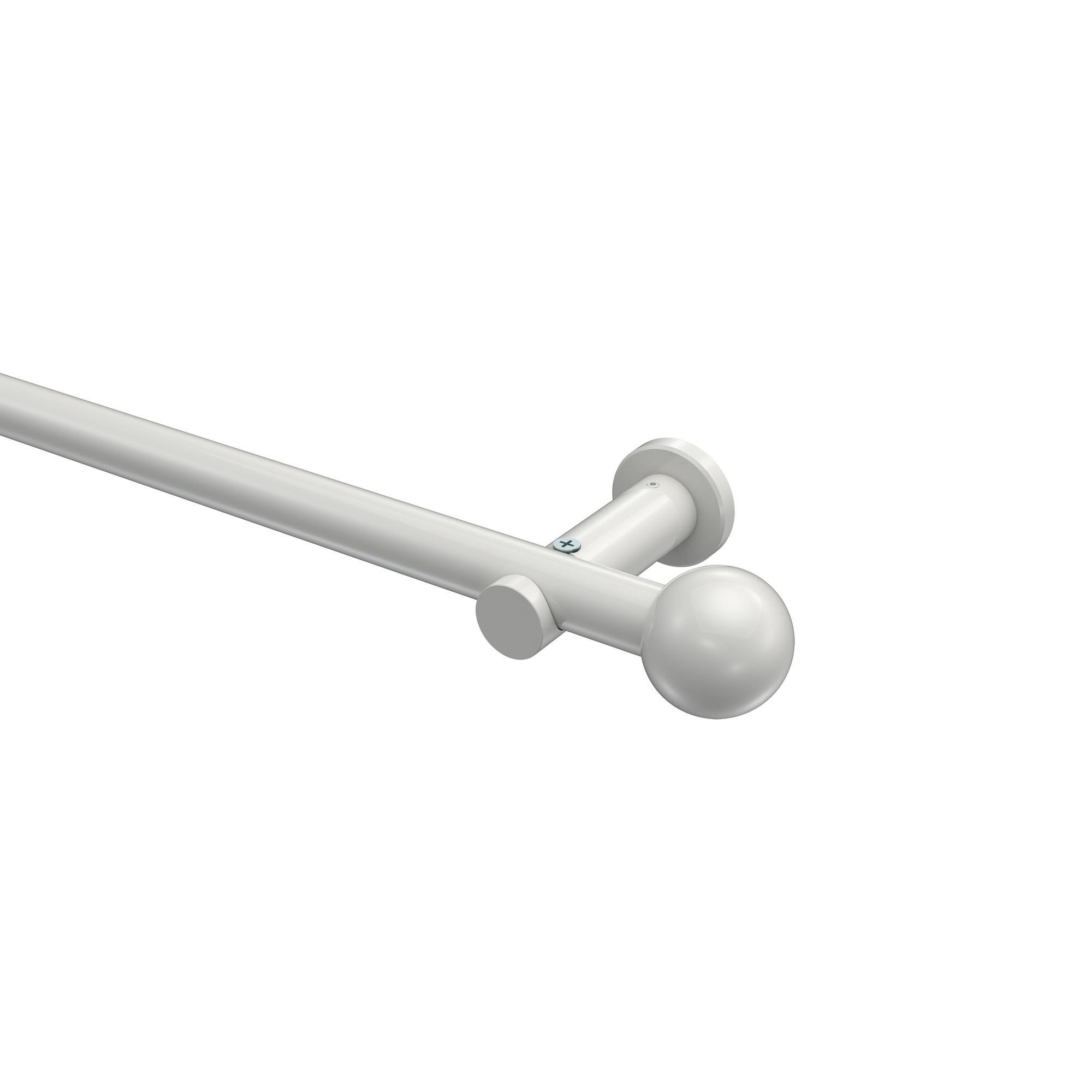 Gardinenstange Platon Luino 140 Cm, 1-LäUfig (Ohne Ringe), 20 Mm Ø Weiß