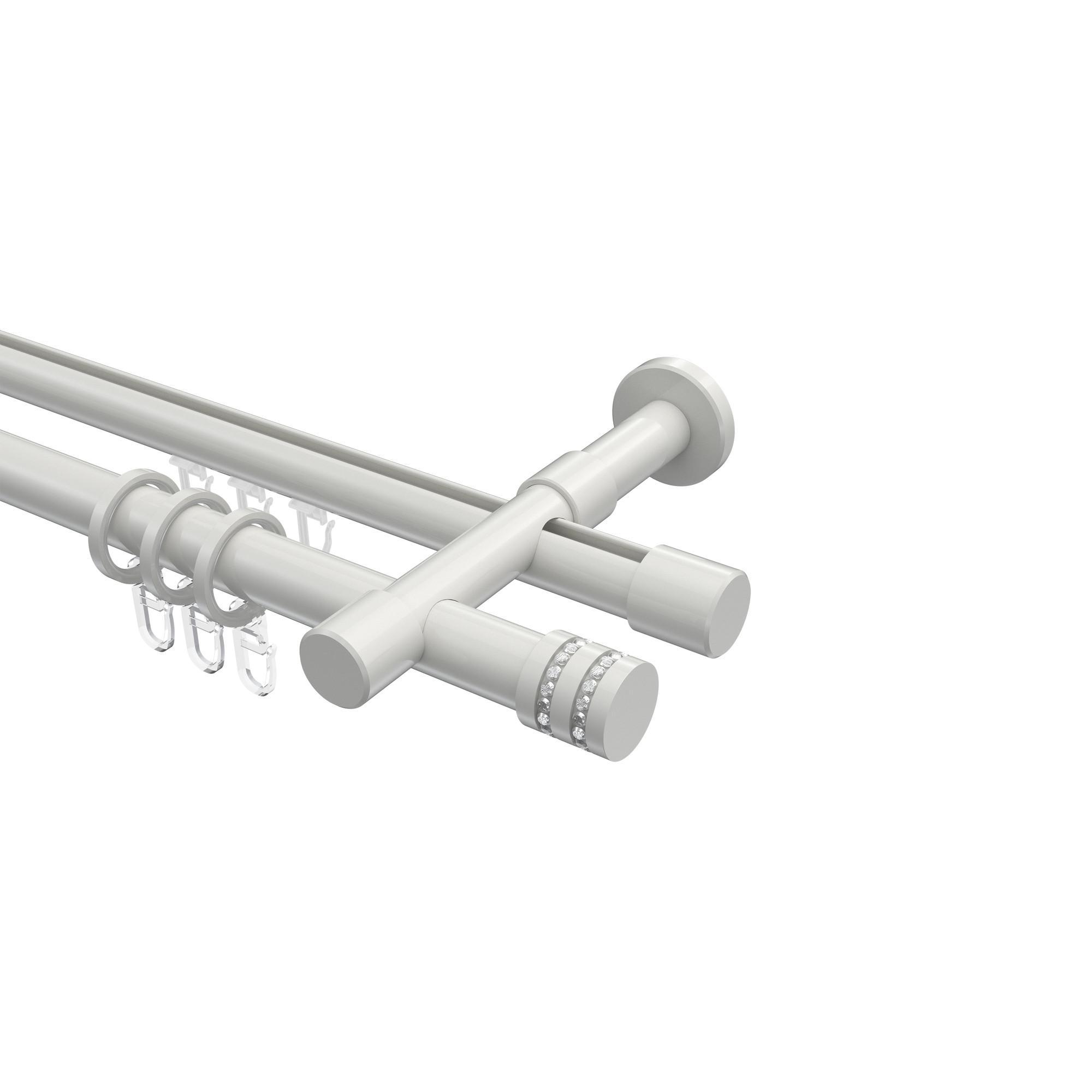 Gardinenstange RUNDROHR-INNENLAUF Prestige Estana 100 Cm, 2-LäUfig, 20 Mm Ø Weiß