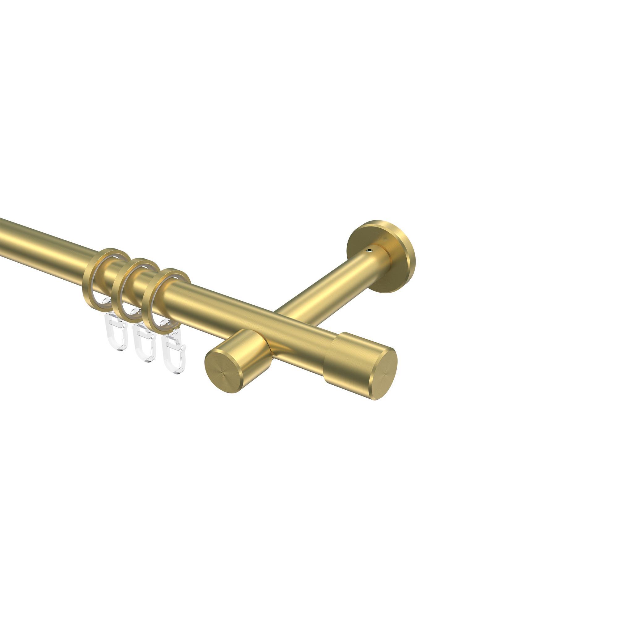 Gardinenstange Prestige Santo 320 Cm (Geteilt In 2 X 160 Cm), 1-LäUfig, 20 Mm Ø Messing-Optik