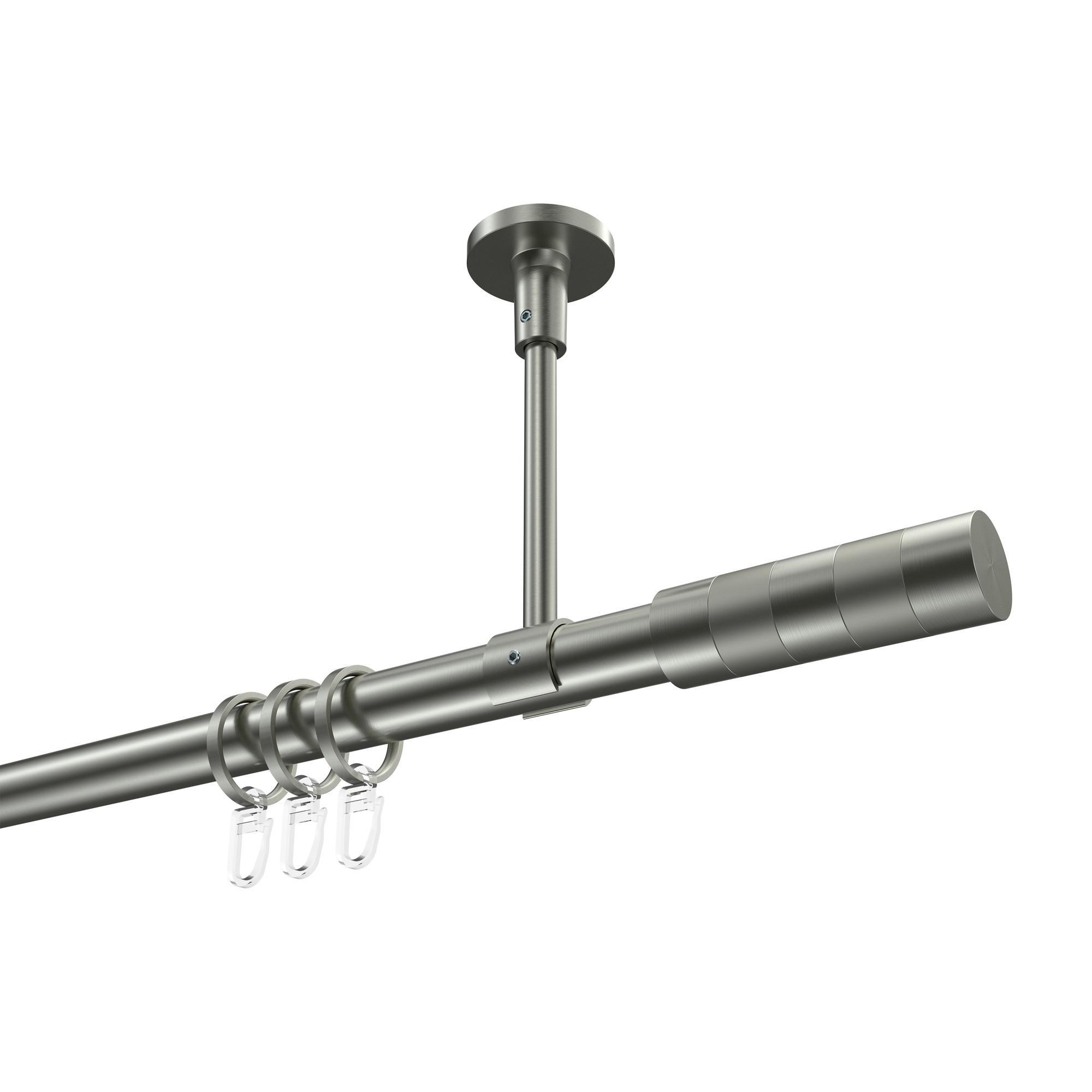 Gardinenstange Sonette Mavell 360 Cm (Geteilt In 2 X 180 Cm), 1-LäUfig, 20 Mm Ø Edelstahl-Optik
