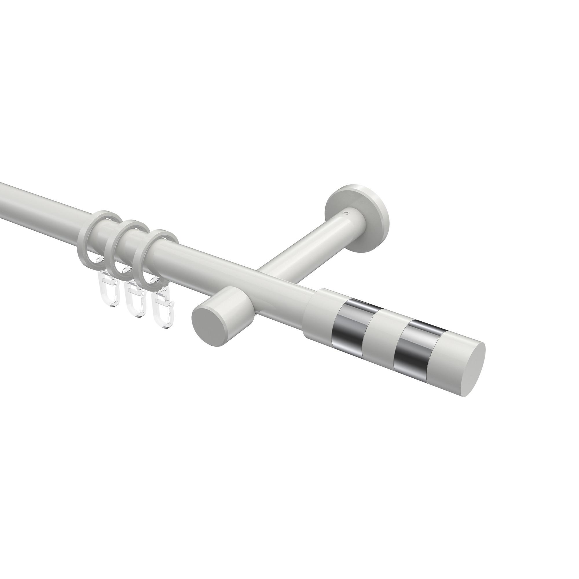 Gardinenstange Prestige Mavell 540 Cm (Geteilt In 3 X 180 Cm), 1-LäUfig, 20 Mm Ø Weiß