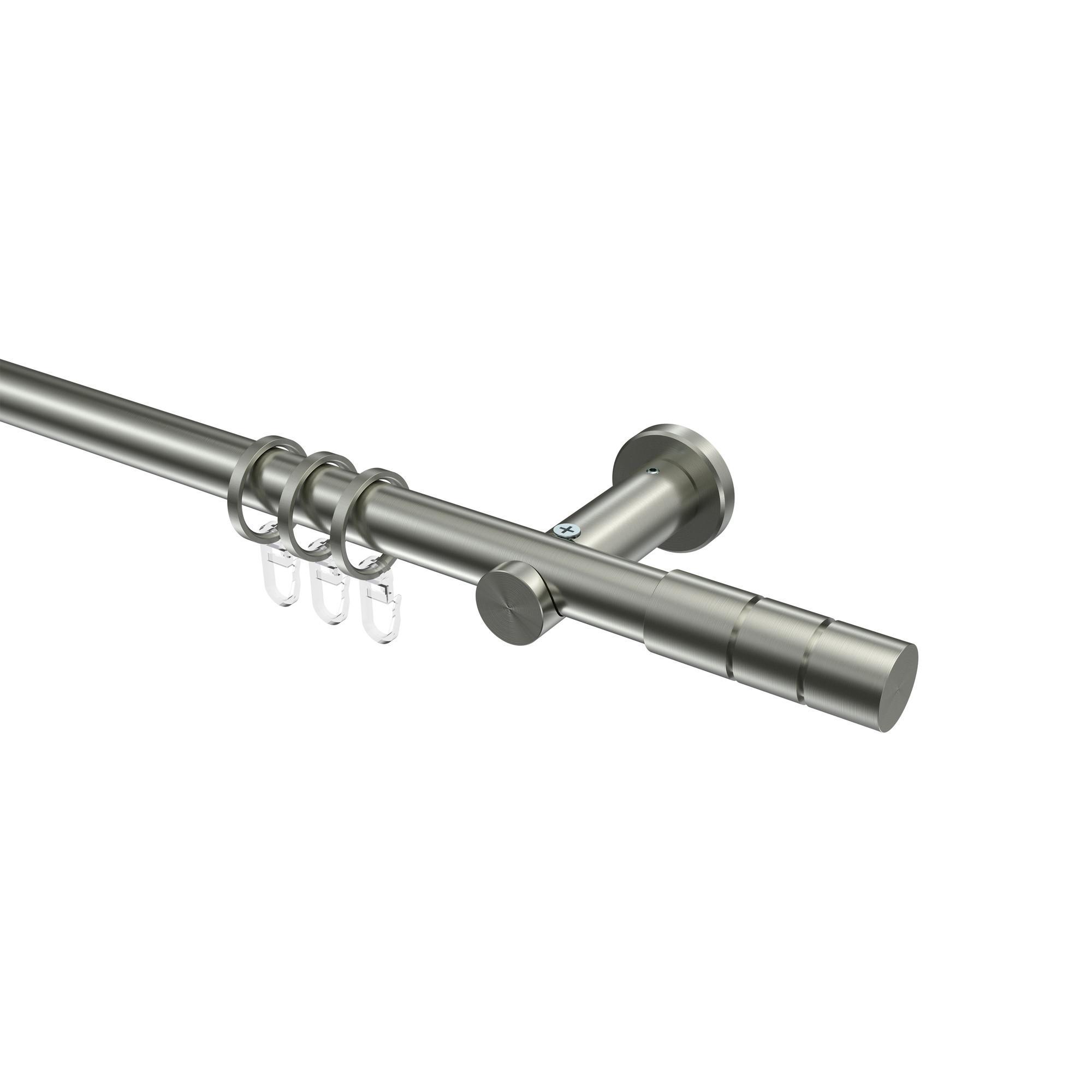 Gardinenstange Platon Elanto 120 Cm, 1-LäUfig, 20 Mm Ø Edelstahl-Optik