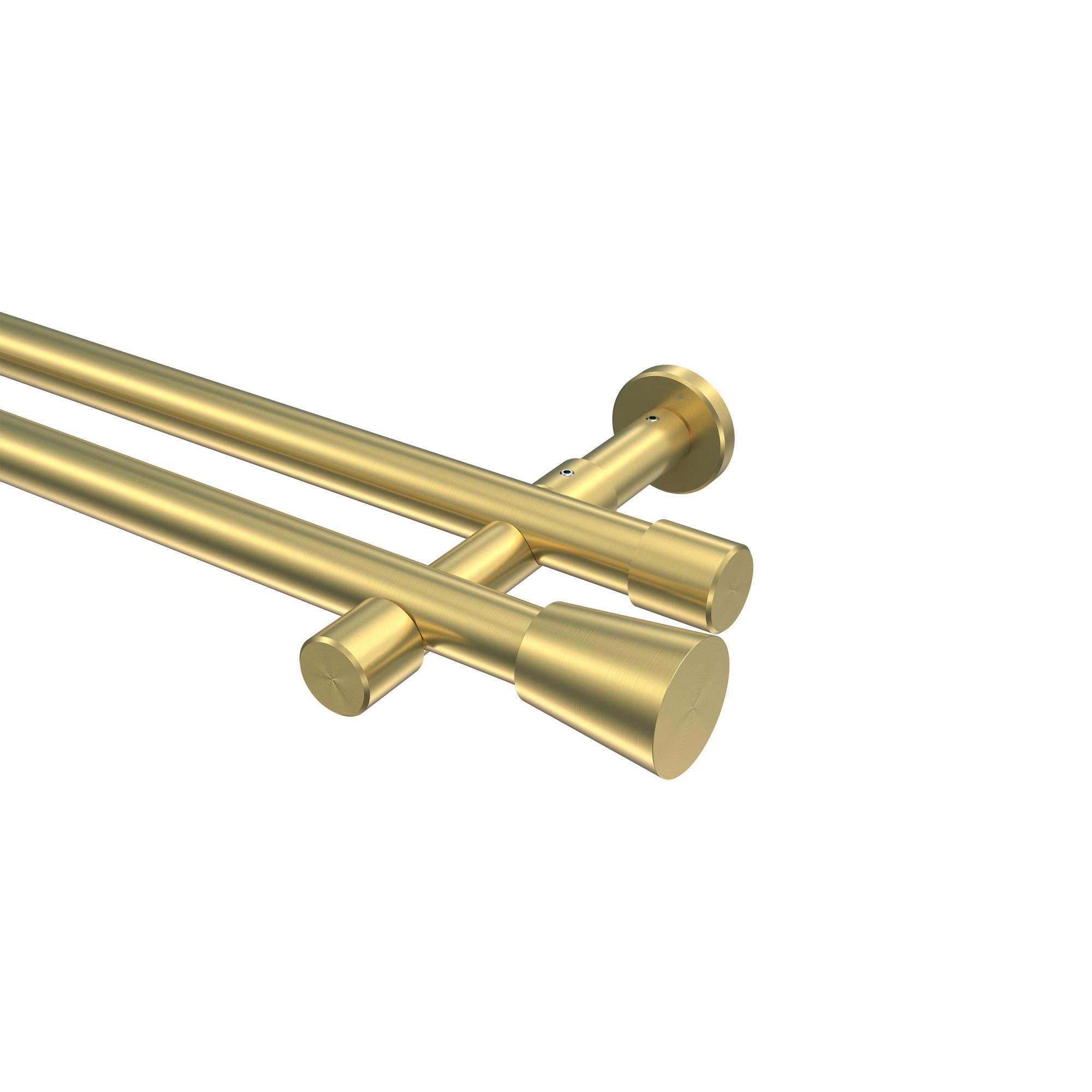 Gardinenstange Prestige Sitra 180 Cm, 2-LäUfig (Ohne Ringe), 20 Mm Ø Messing-Optik