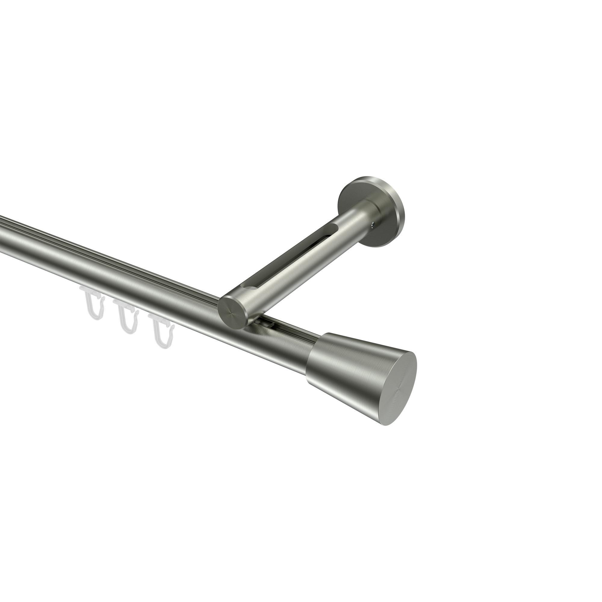 Gardinenstange Innenlauf Siteno Sitra 320 Cm (Geteilt In 2 X 160 Cm), 1-LäUfig, 20 Mm Ø Edelstahl-Optik